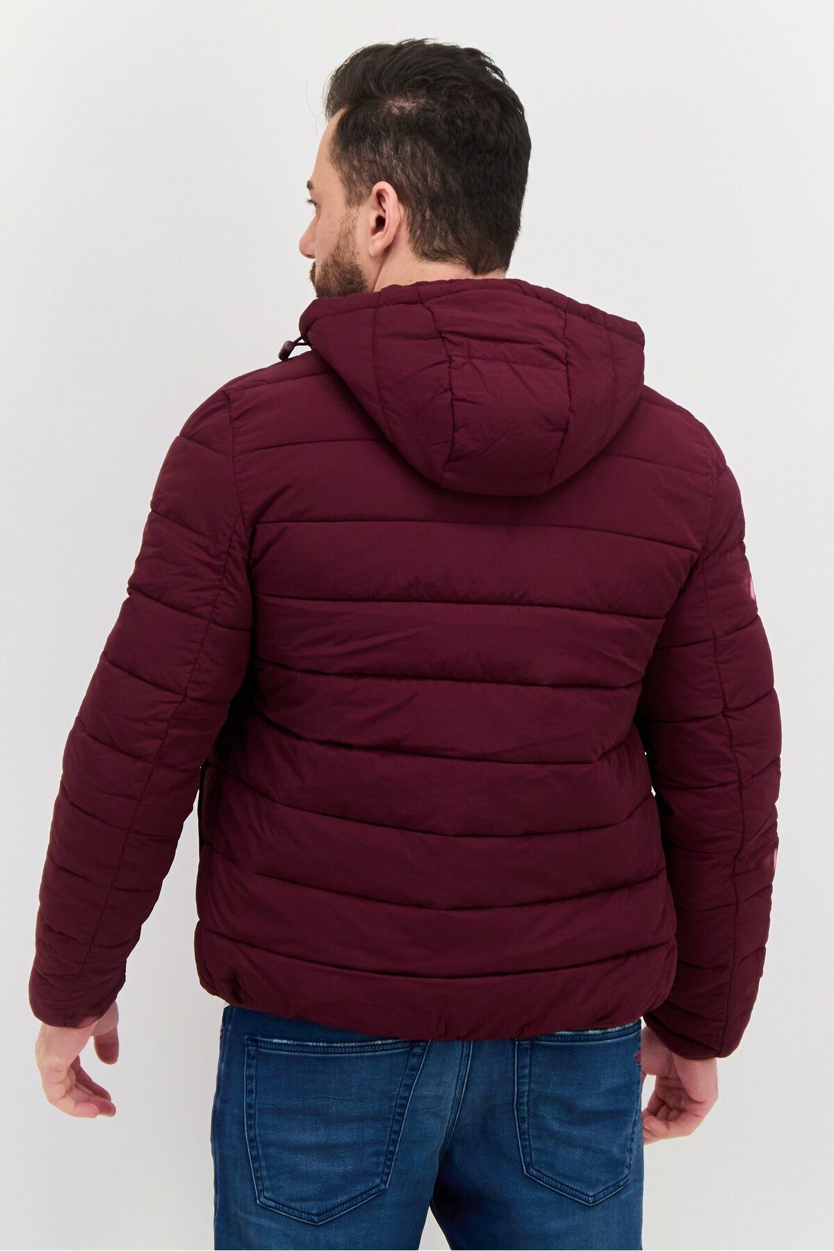 Lyle & Scott-Men Quilted Puffer Jacket, Burgundy 3
