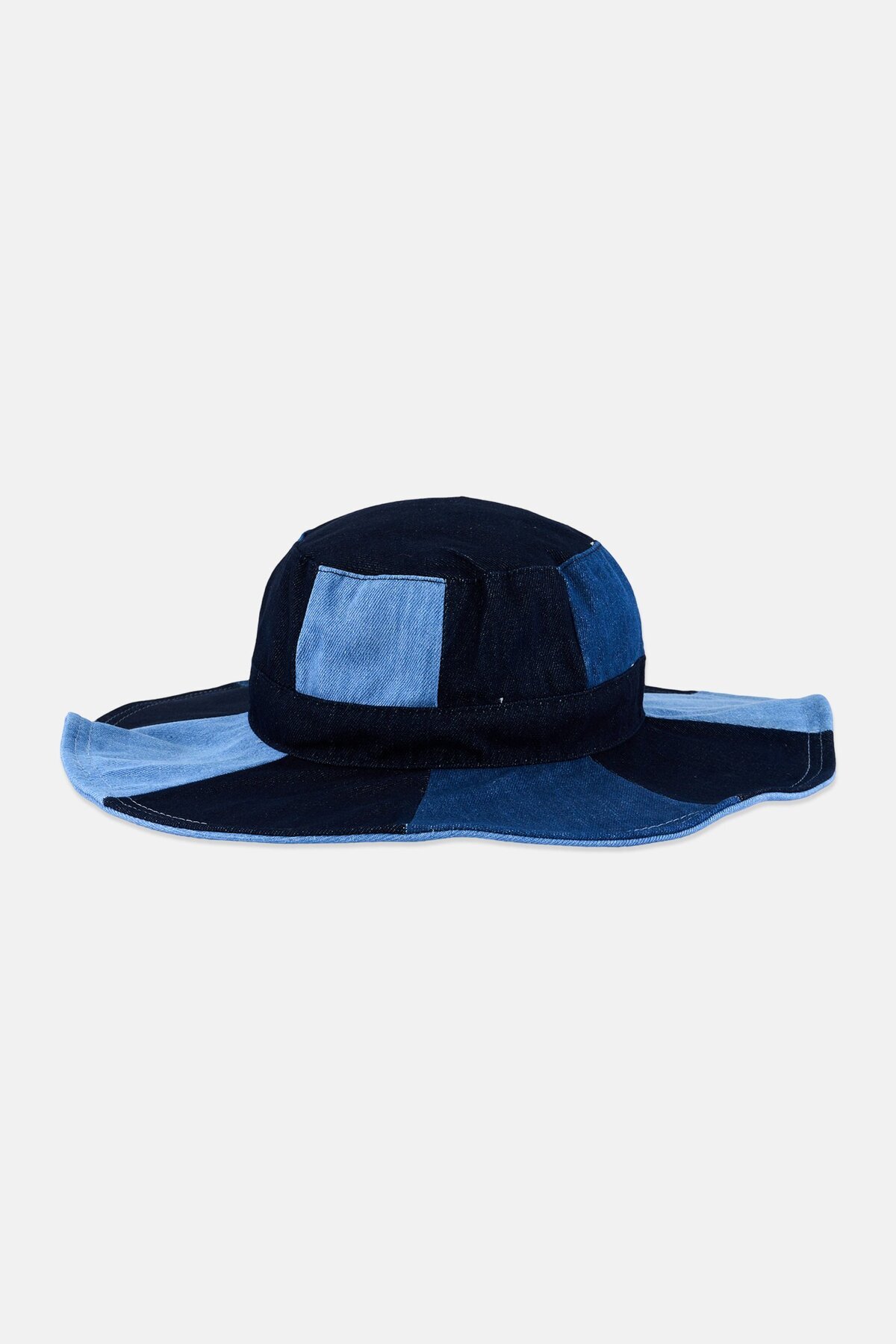 French Connection-Women Colorblock Bucket Hat, Blue Combo 1