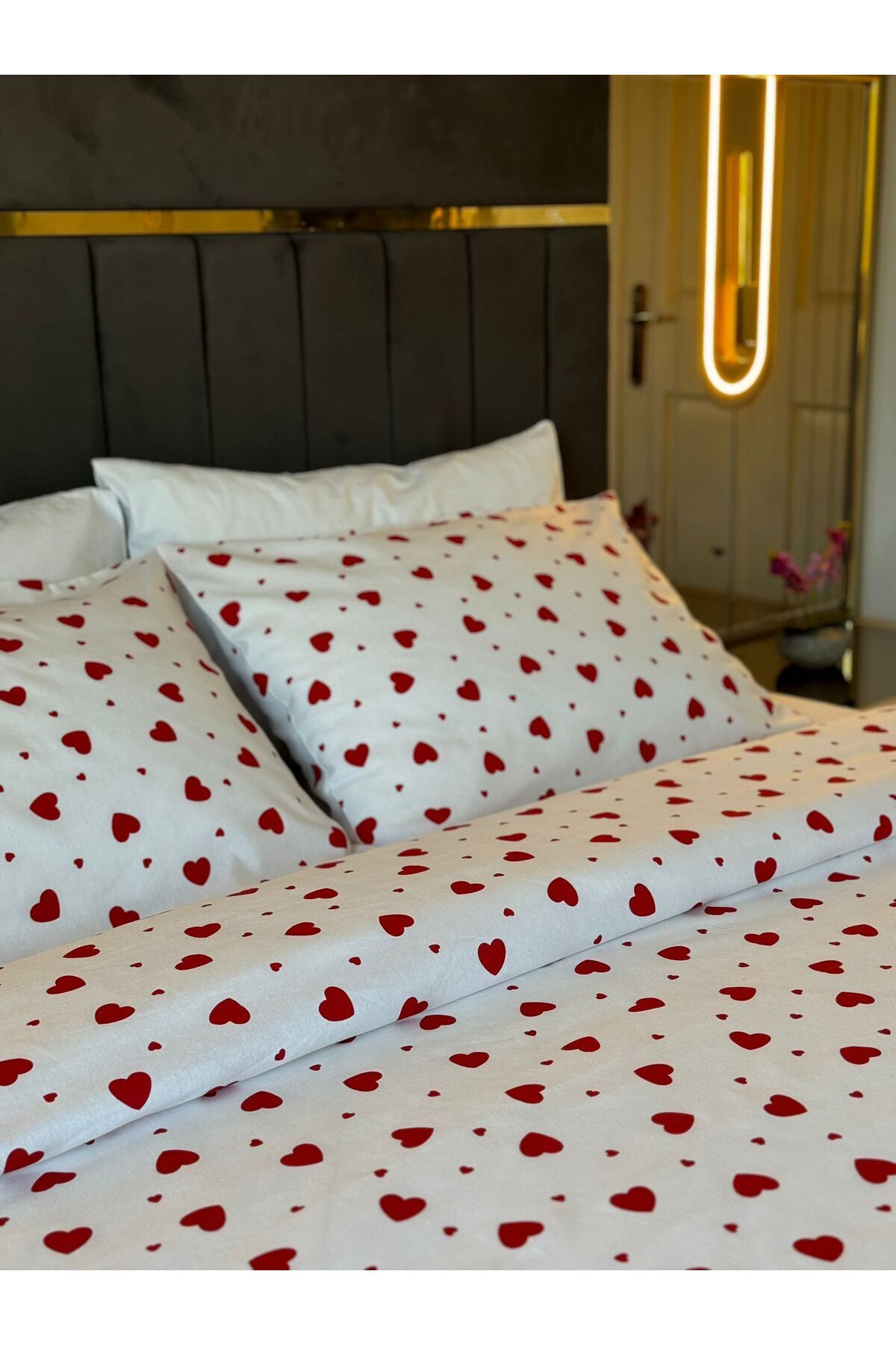 agishop-Double Personal Beatwear Set with Red Heart, Sheets 6