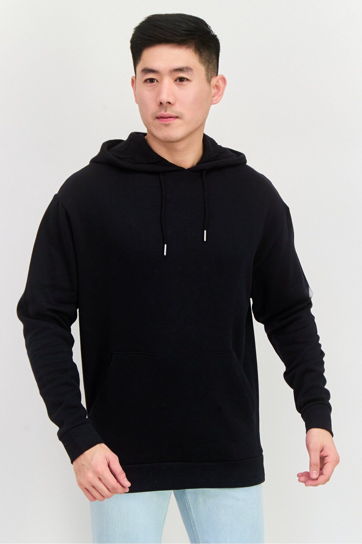 Asos Design-Men 2 Pieces Solid Long Sleeves Hoodies, Grey 4