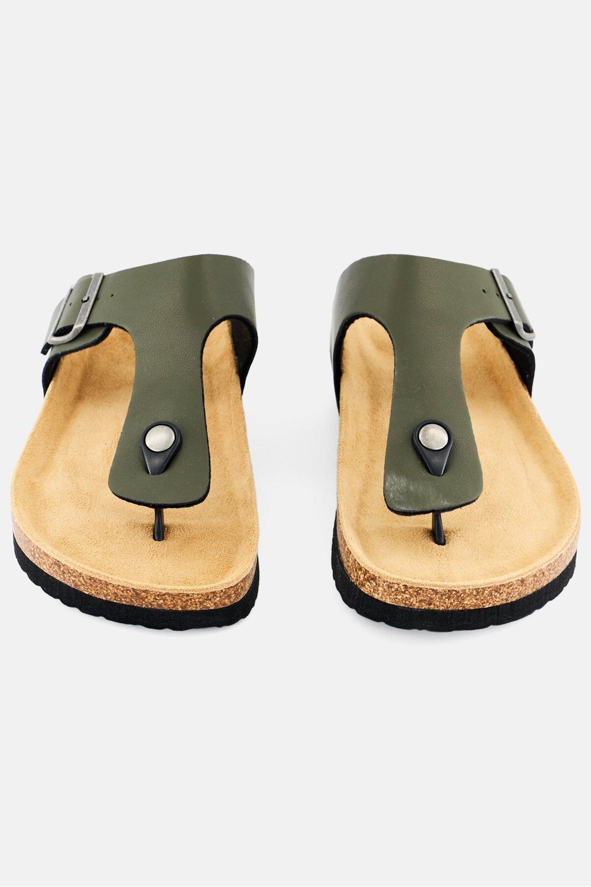 Algspar-Men Slip On Sandals, Army Green 4