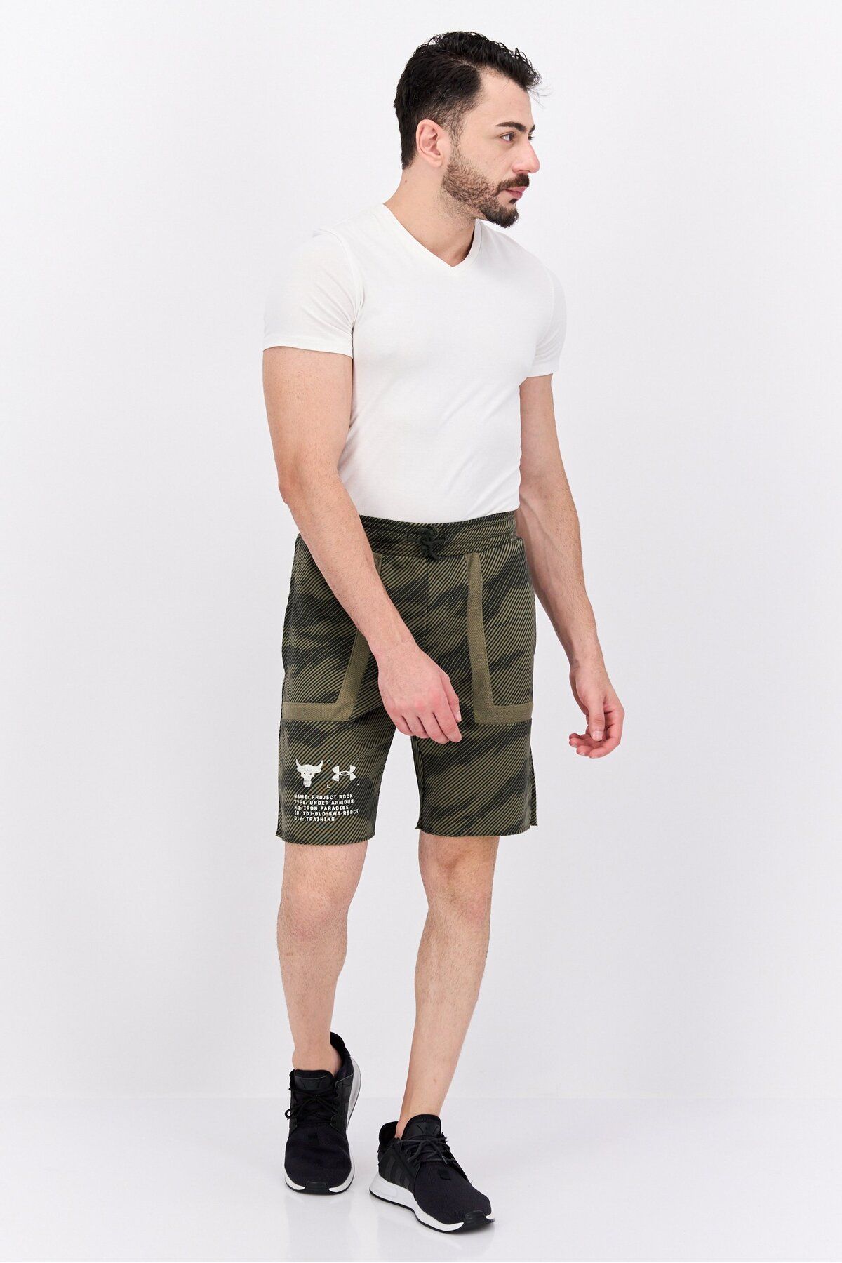 Under Armour-Men Sportswear Fit Training Shorts, Olive 4