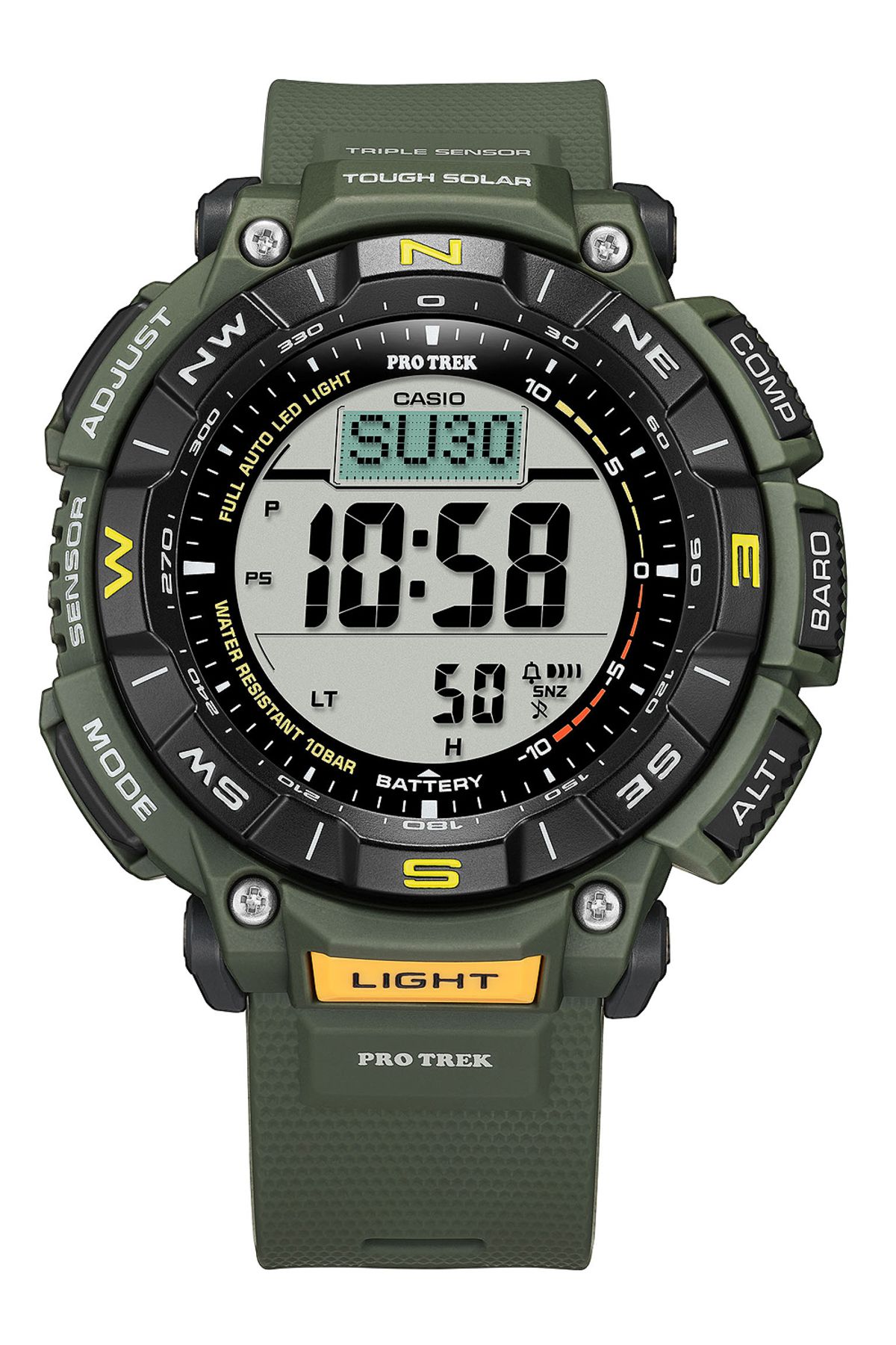 Casio-Ανδρικό ρολόι Casio PRG-340-3ER, Quartz, 53mm, 10ATM 2