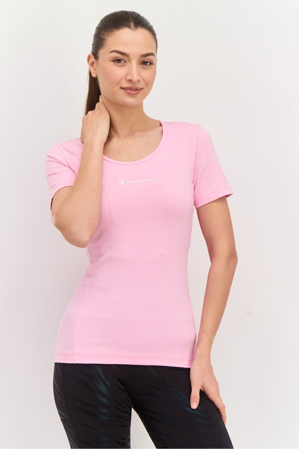 Champion-Women Sportswear Fit Short Sleeve Training T-Shirt, Pink 1