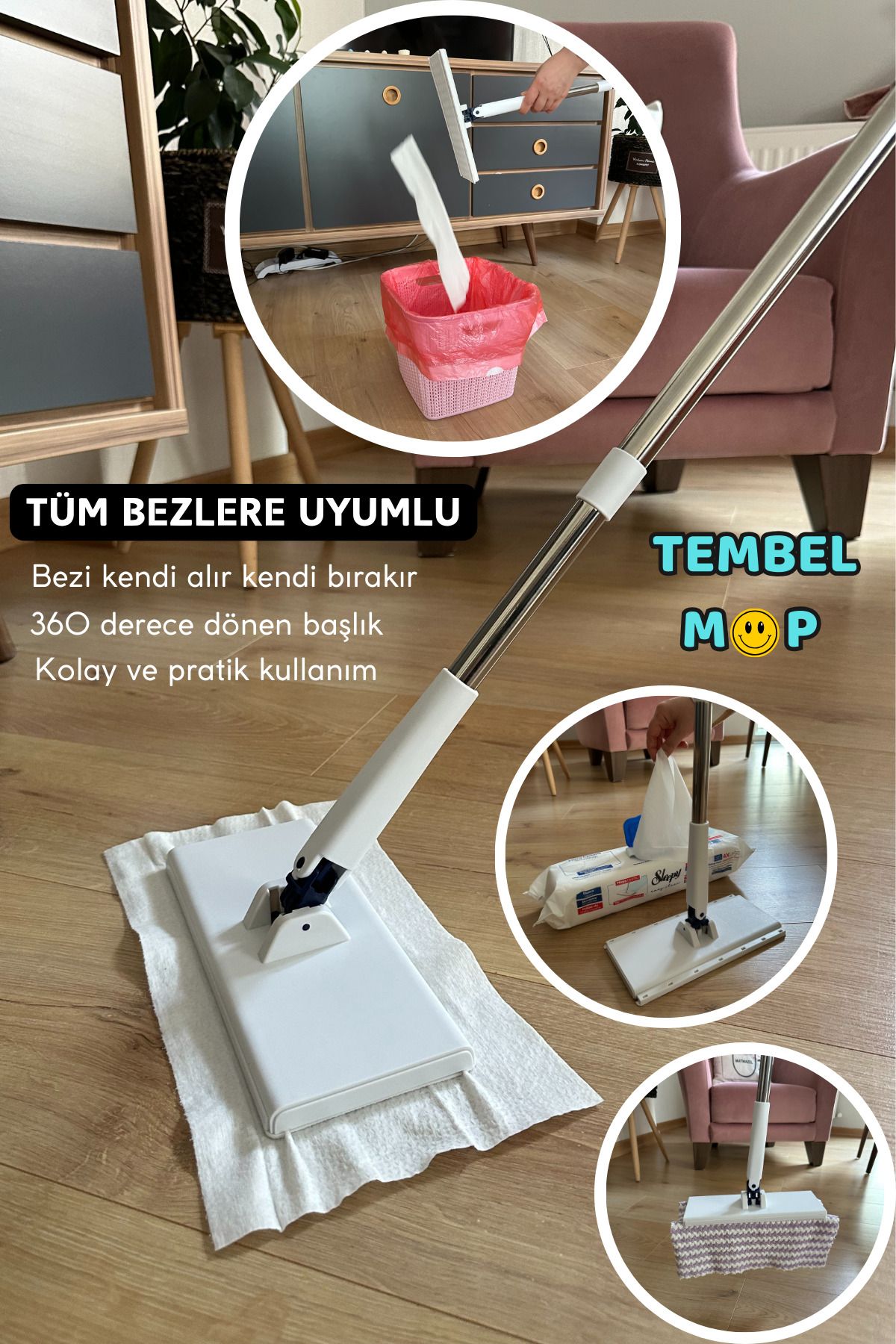 Tembel mop tüm temizlik bezleri sleepy temizlik havlusu ıslak mendil kullan at bezlerini kendi alan mop