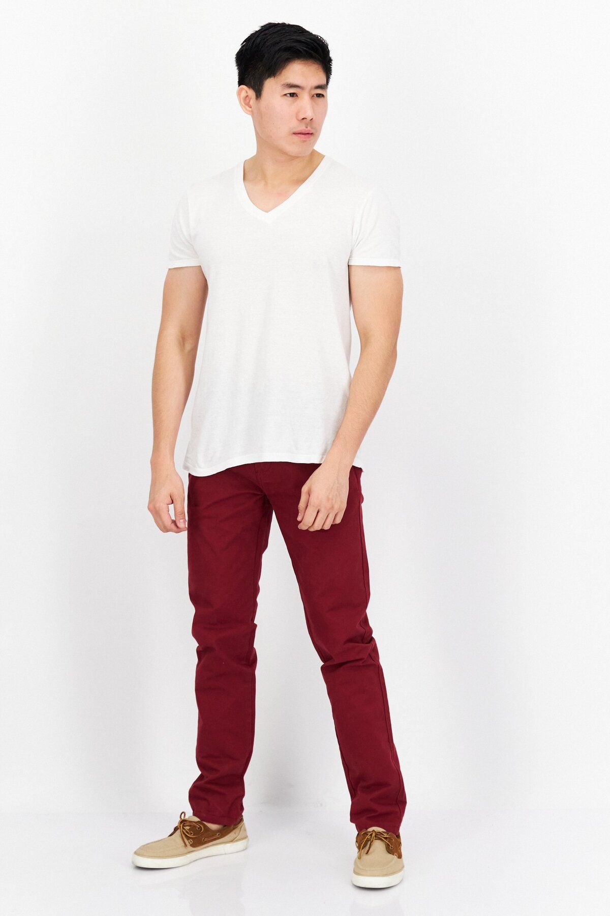 O'Neill-Men Regular Fit Solid Chino Pant, Maroon 3