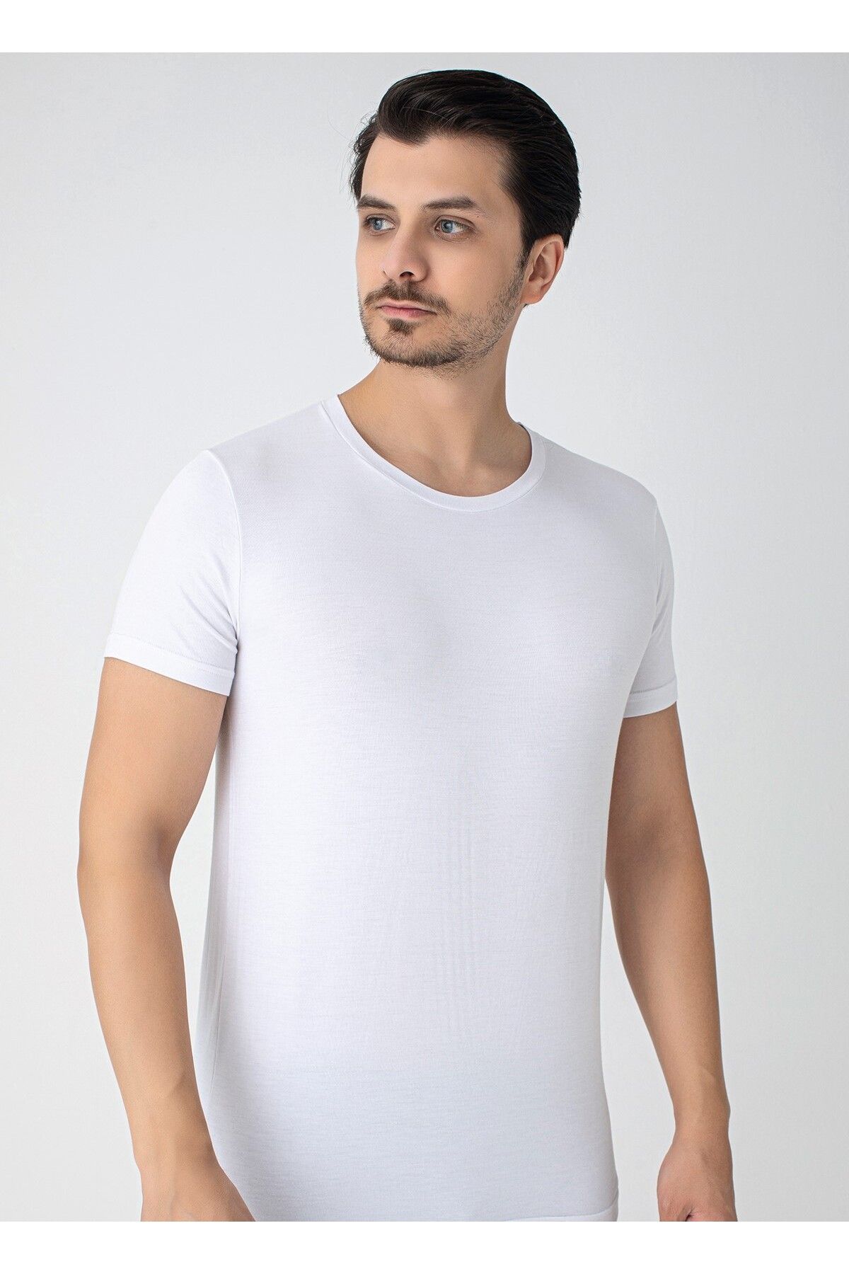 SENFONİ HOMEWEAR Bambu 0 Yaka T-shirt 3'lü Paket