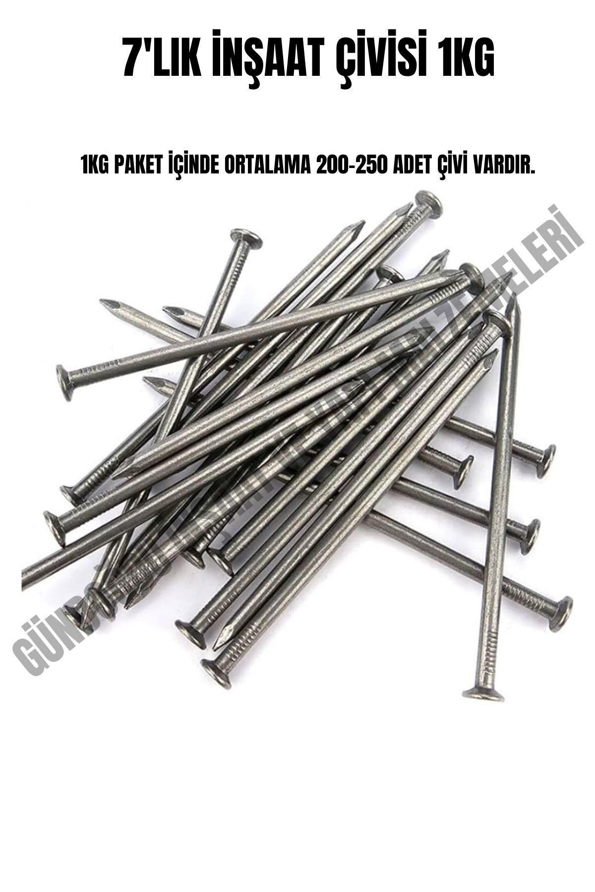 Genel Markalar 7'LİK İNŞAAT ÇİVİSİ-AHŞAP ÇİVİSİ 1KG