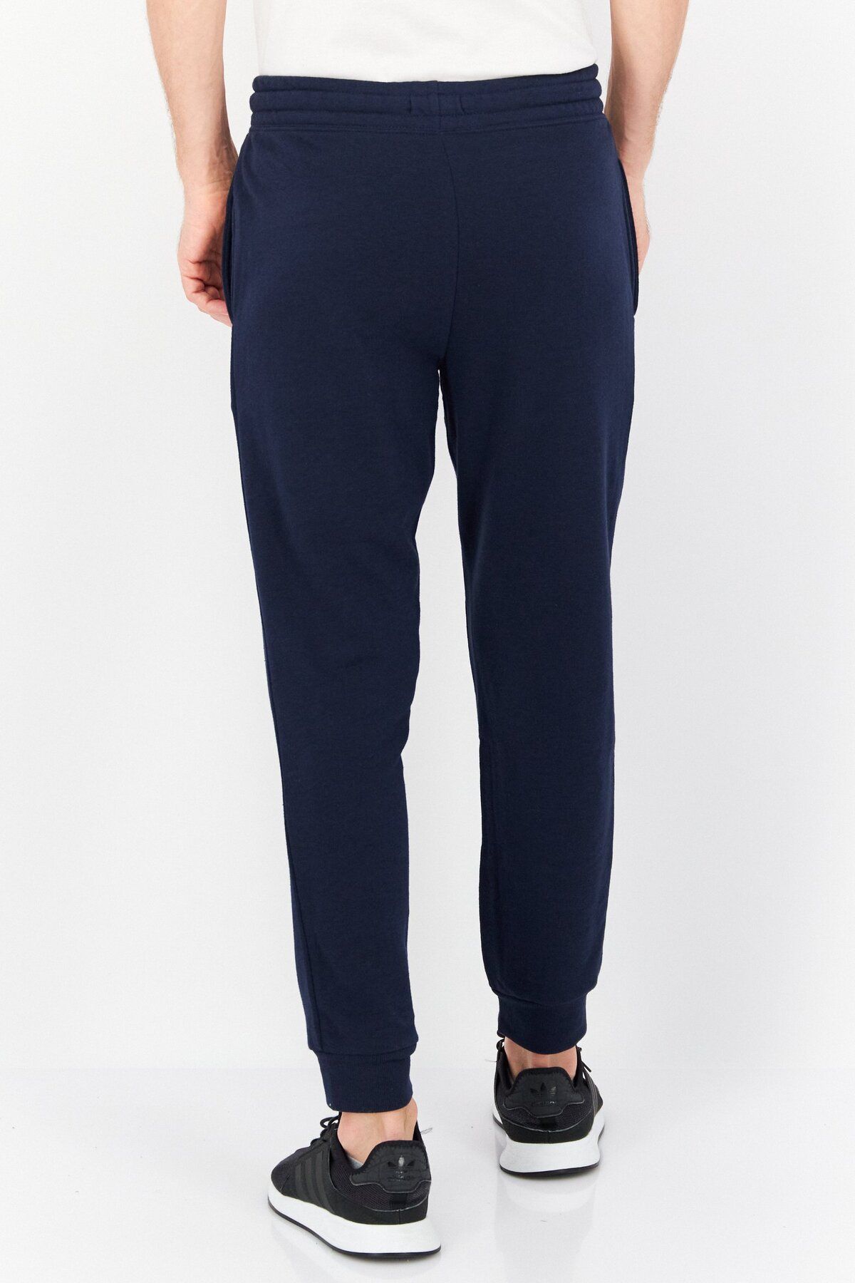 Kenneth Cole-Men Drawstring Brand Logo Jogger Pants, Navy Blue 3