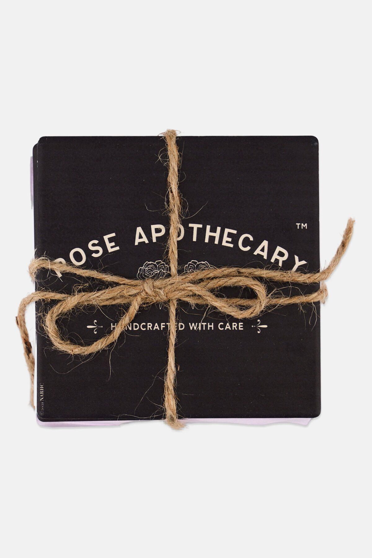 Rose Apothecary-4 قطع من قواعد الأكواب المربعة المصنوعة من السيراميك، باللون الأسود 3