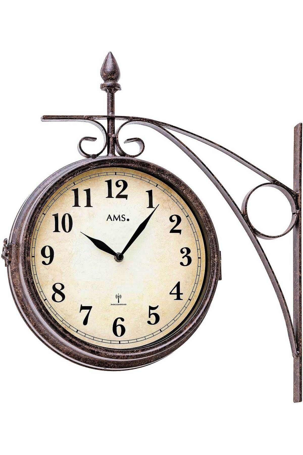 AMS-Wall Clock AMS 5966, Quartz, Beige, Analogue, Classic 1