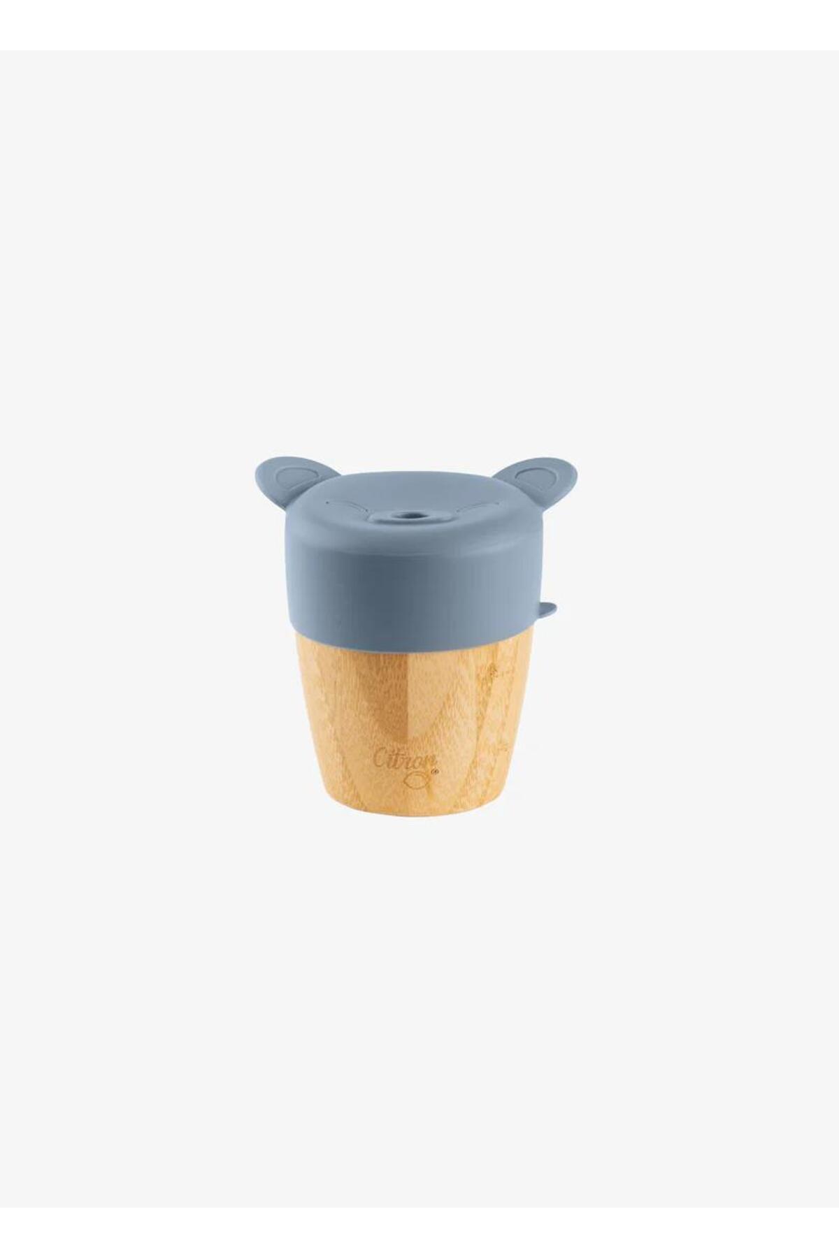 ToysAll Citron 2'si 1 Arada Kapaklı Ve Pipetli Organik Bambu Alıştırma Bardağı - Blue 1073636 fotoğrafı 3 (önizleme)