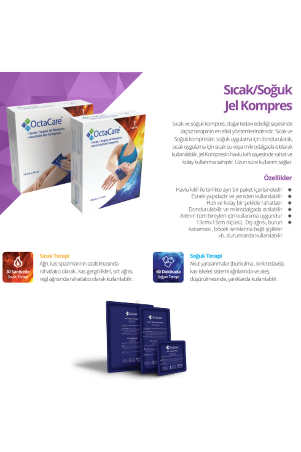 medikaltec Sıcak/Soğuk Jel Kompres Termojel 28 cm x 35 cm