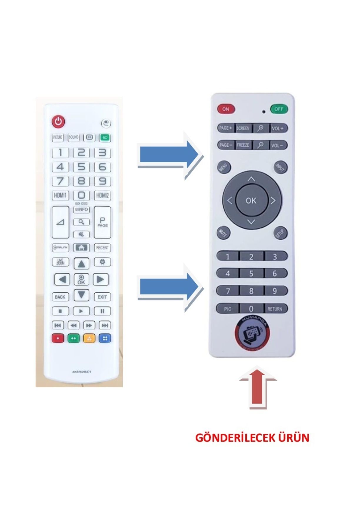 Kumandacenter LG PF50KG-GL / HF85JG-GL / PF50KS AKB75095371 AKB75095372 Projeksiyon Cihazı Kumandası