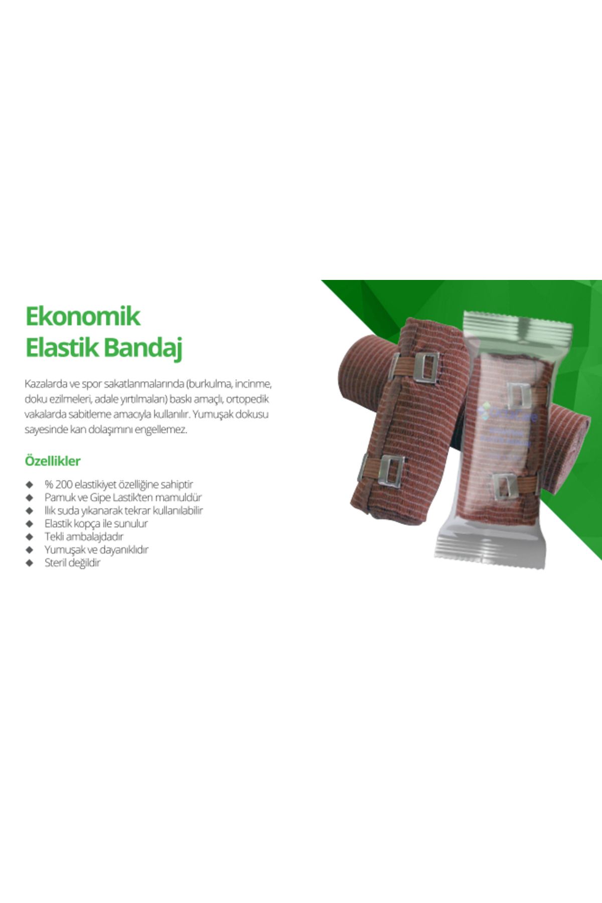 medikaltec Ekonomik Elastik Bandaj 15cm X 3,5m 1 Adet