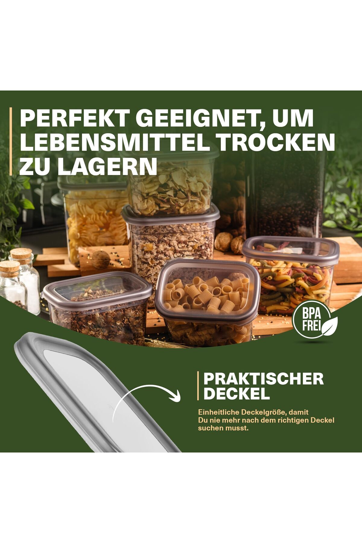 Viwares-luftdichte Vorratsdosen mit Deckel 25er Vorratsbehälter Set 4