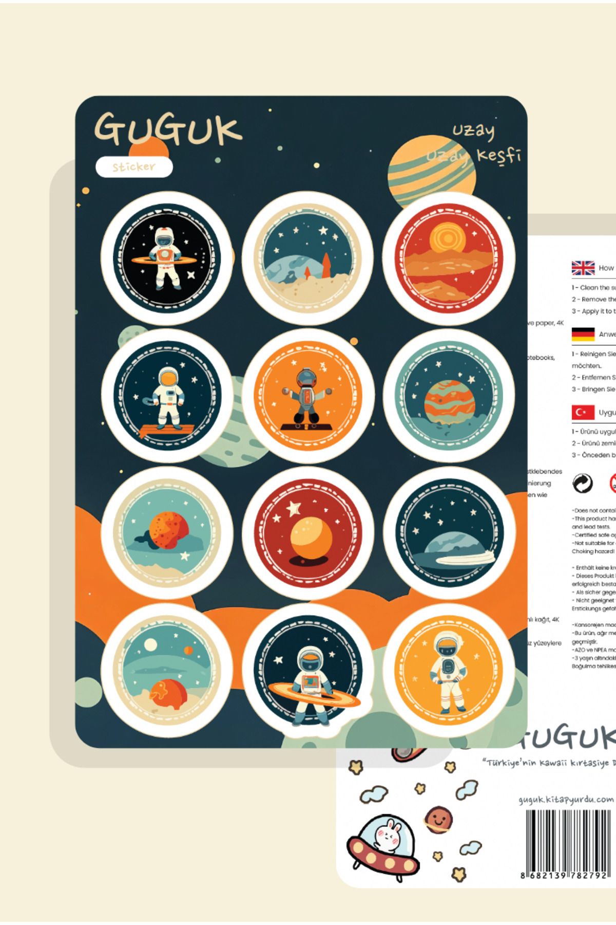 GUGUK-Space Travelers Sticker Leaves Set 4