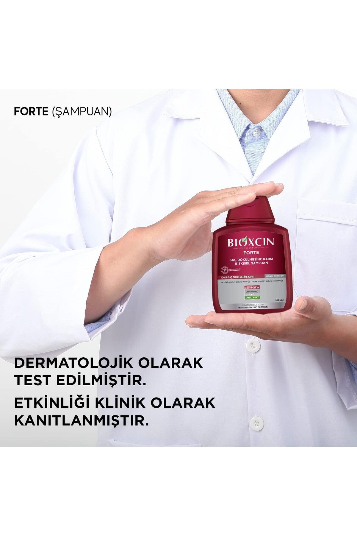 Bioxcin-Forte Yoğun Saç Dökülmesine Karşı Bitkisel Şampuan 300ml x 4 Adet + 1 Adet 100ml Jel Hediye 3