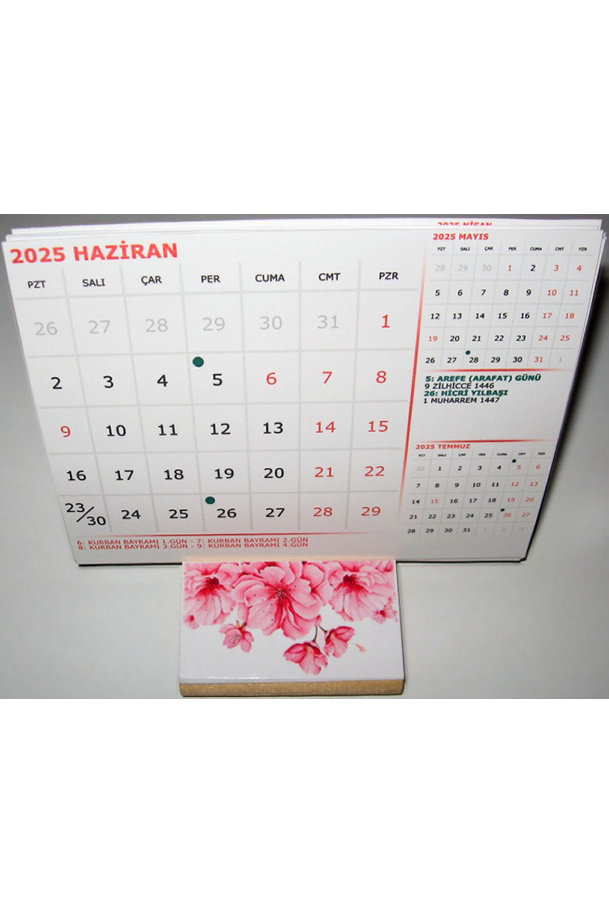 limitsizalisveris Haziran 2025 - Mayıs 2026 Yılı Masa Takvimi 12 Yaprak Hicri Dini Günler Resmi Tatiller