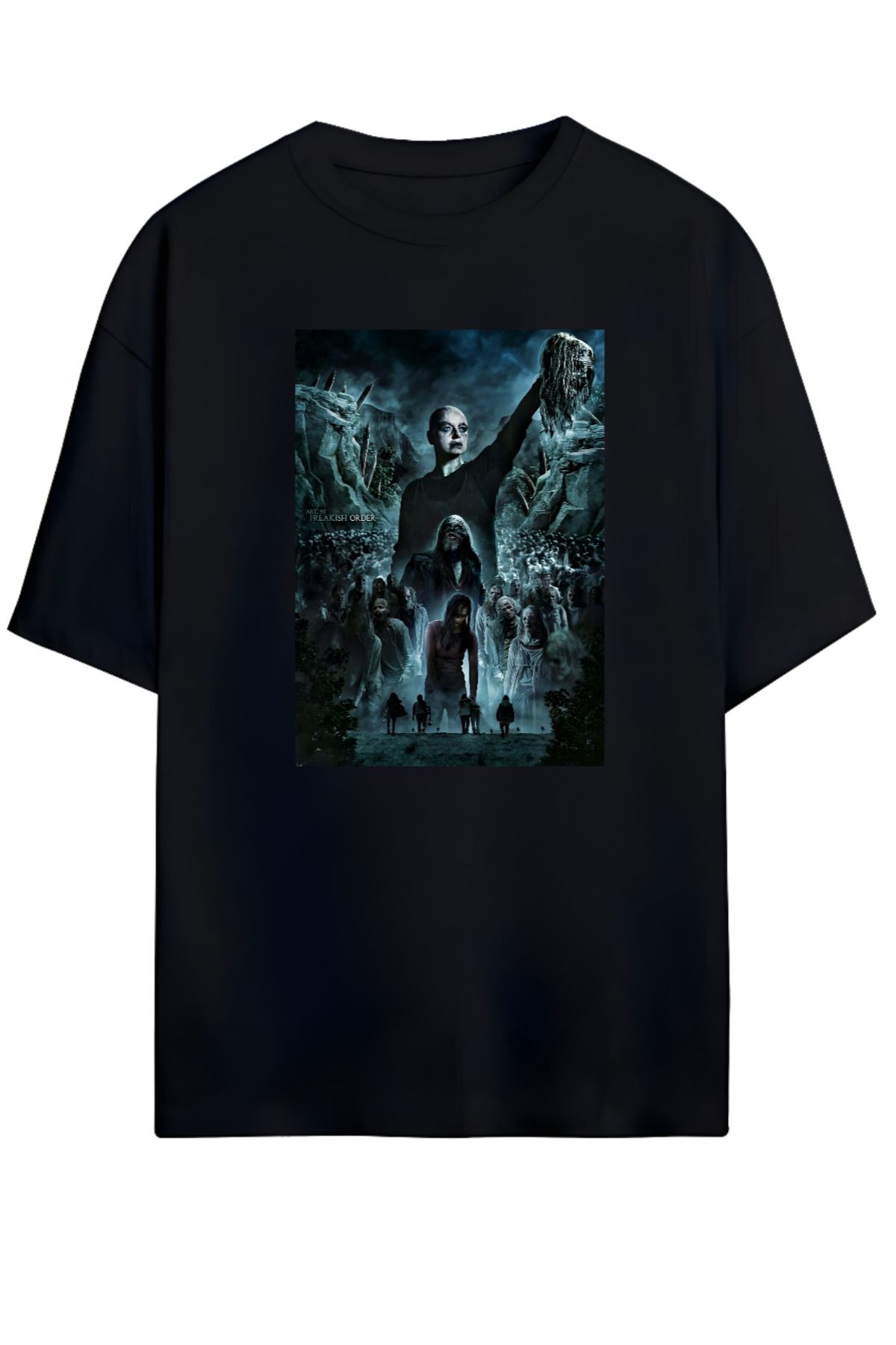 MAGORS THE WALKING DEAD TASARIMLI YÜKSEK BASKI KALİTELİ UNISEX YENİ SEZON OVERSIZE PAMUKLU  T-SHIRT