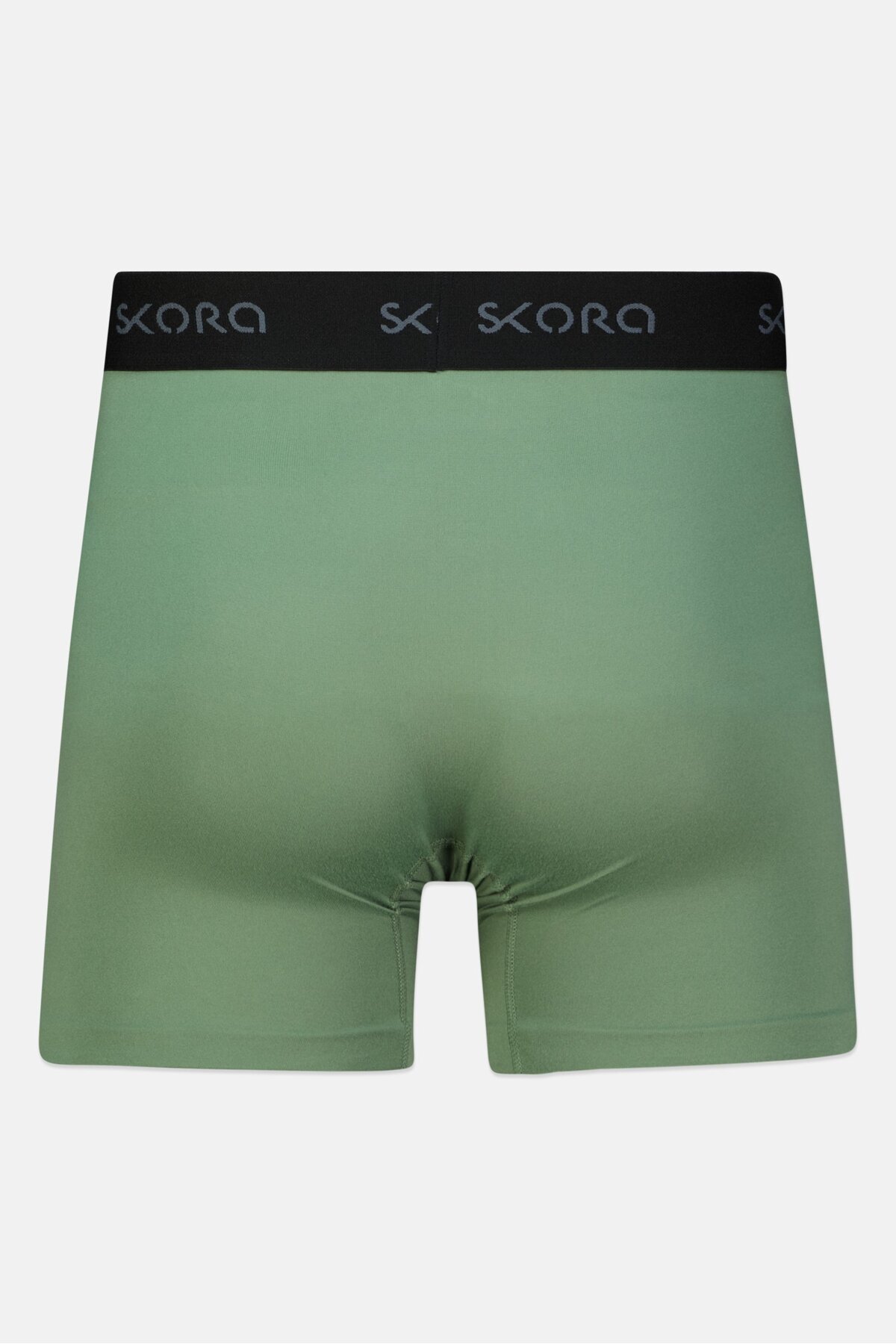 Skora-Men 5 Pieces Brand Logo Long Boxer Brief, Black 4