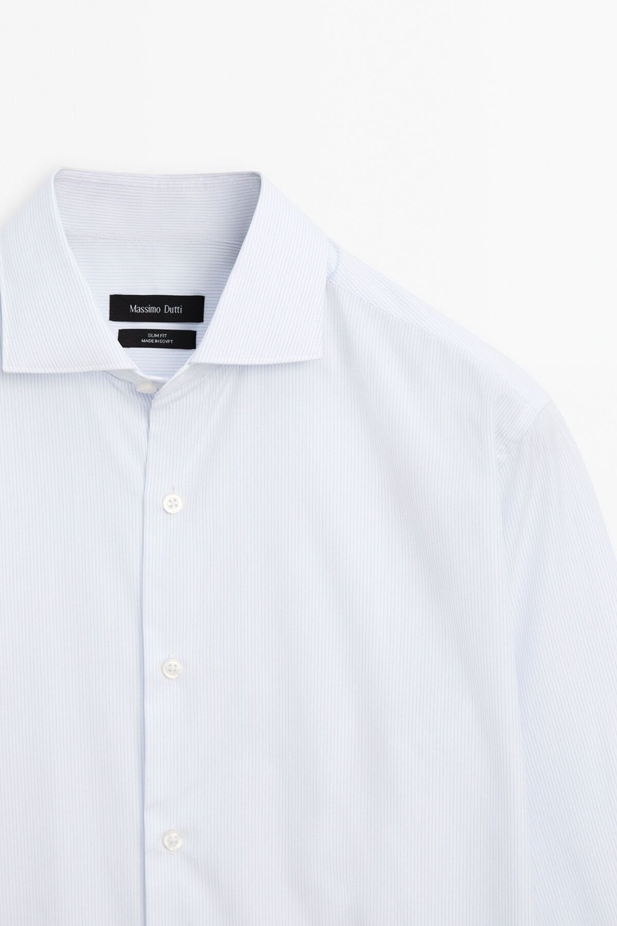 پیراهن / بلوز دکمه دار آبی مردانه راه 100 ٪ پنبه Massimo Dutti