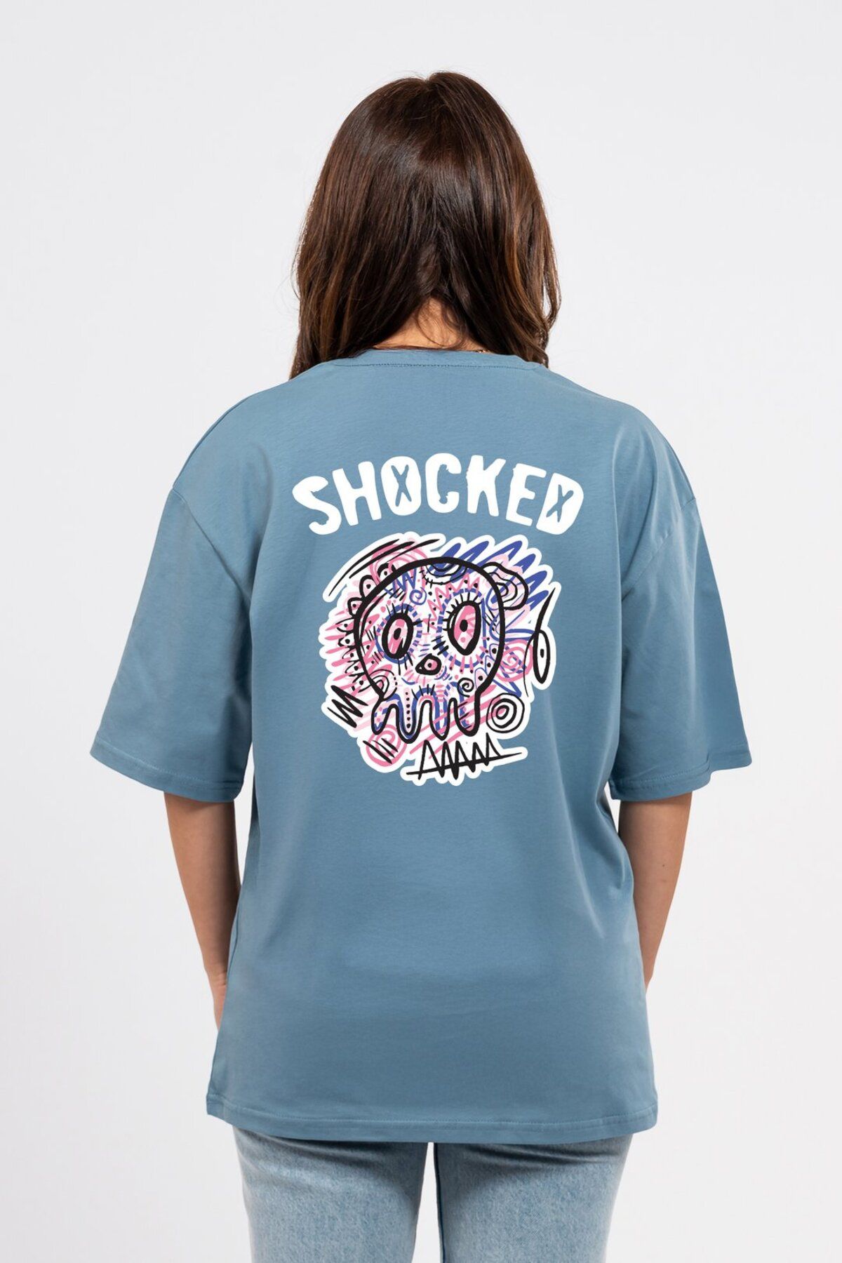 LUMARTA Oversize Sırtta Shocked Baskılı Tshirt