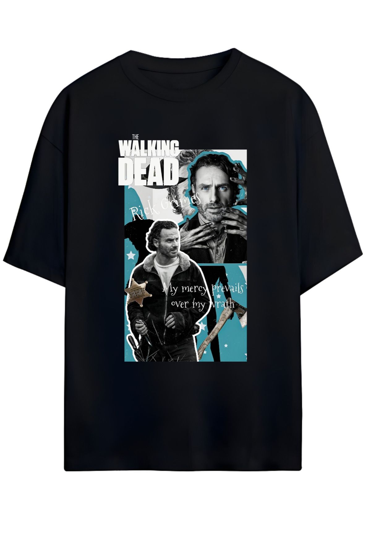 MAGORS THE WALKING DEAD TASARIMLI YÜKSEK BASKI KALİTELİ UNISEX YENİ SEZON OVERSIZE PAMUKLU  T-SHIRT