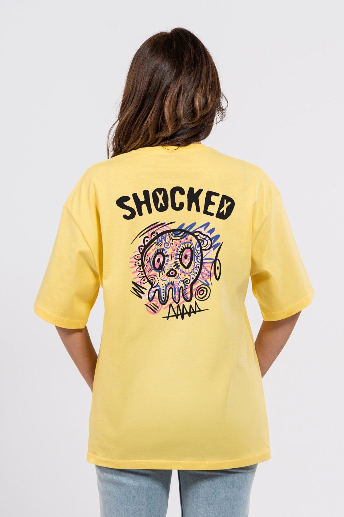 LUMARTA Oversize Sırtta Shocked Baskılı Tshirt