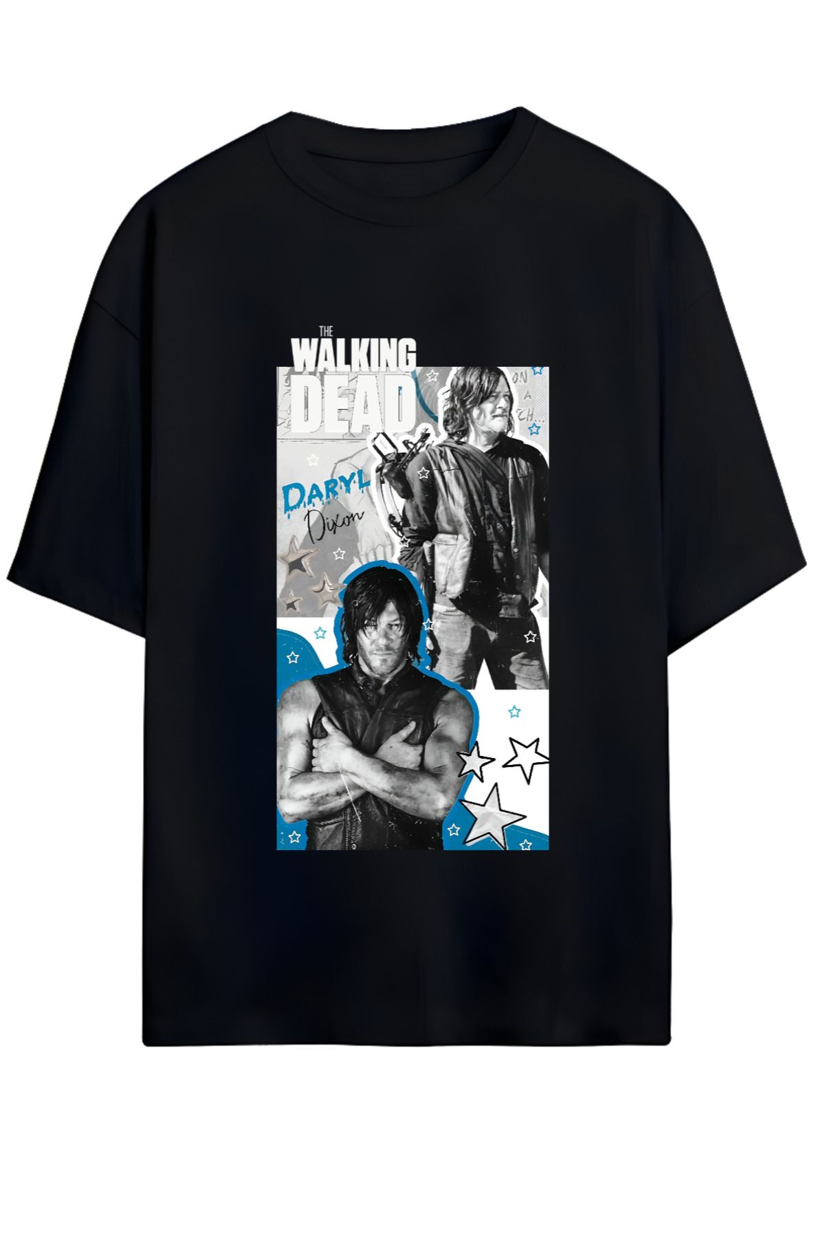 MAGORS THE WALKING DEAD TASARIMLI YÜKSEK BASKI KALİTELİ UNISEX YENİ SEZON OVERSIZE PAMUKLU  T-SHIRT