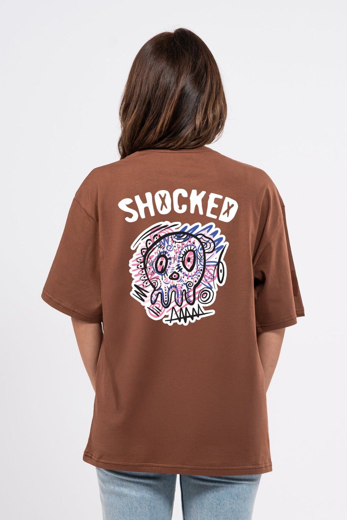 LUMARTA Oversize Sırtta Shocked Baskılı Tshirt