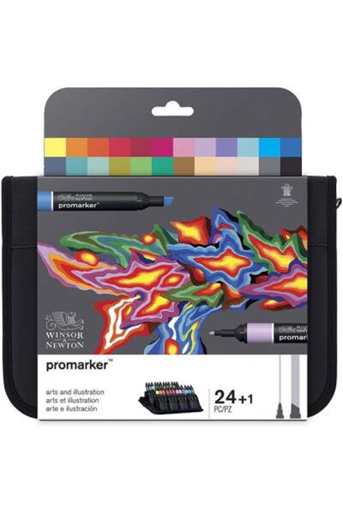 Winsor Newton Winsor & Newton Promarker 24 Renk Sanat ve Illüstrasyon Çantalı Set