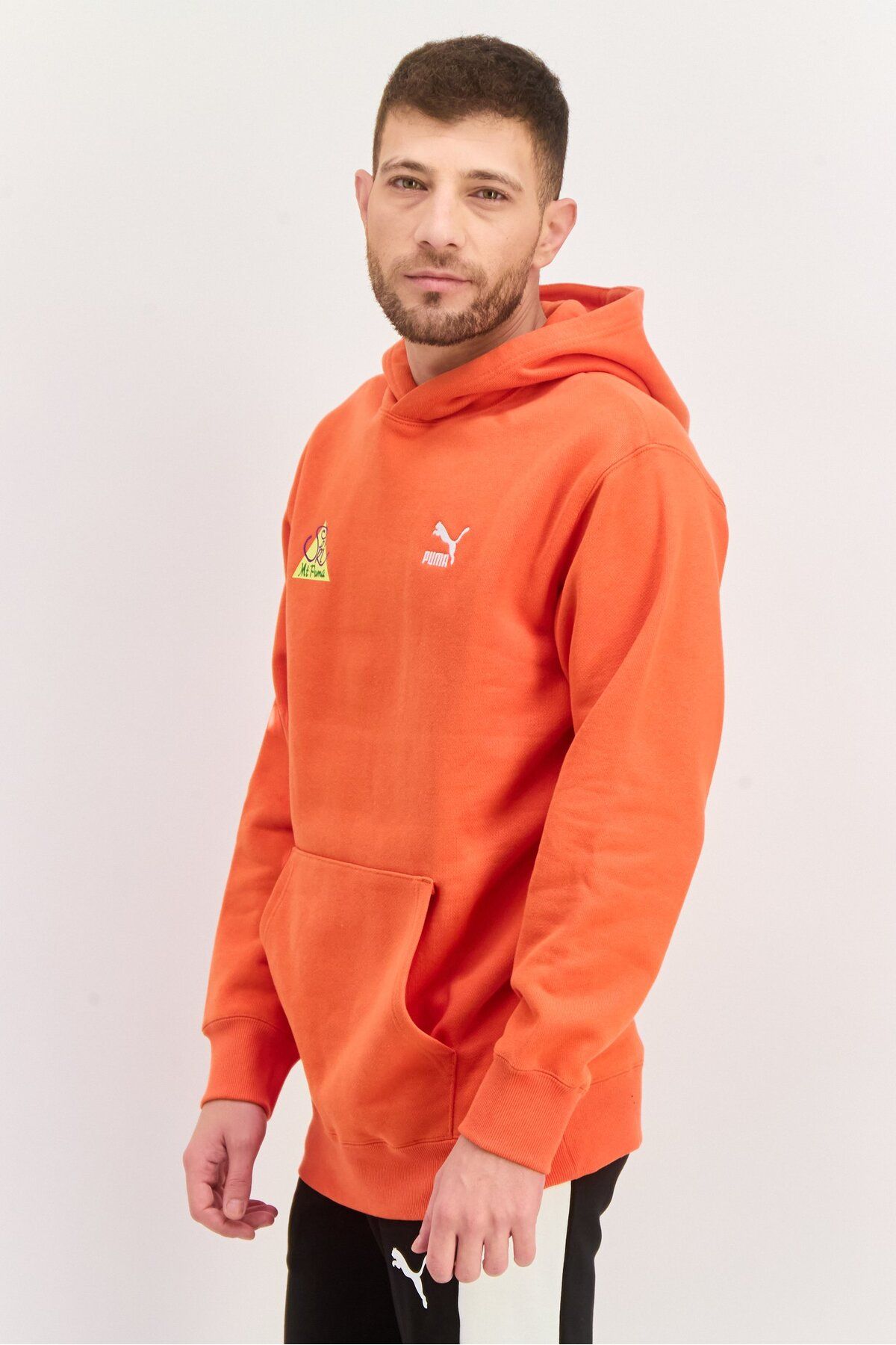 Puma-Men Sportswear Fit Outdoor Hoodies, Dark Papaya 2