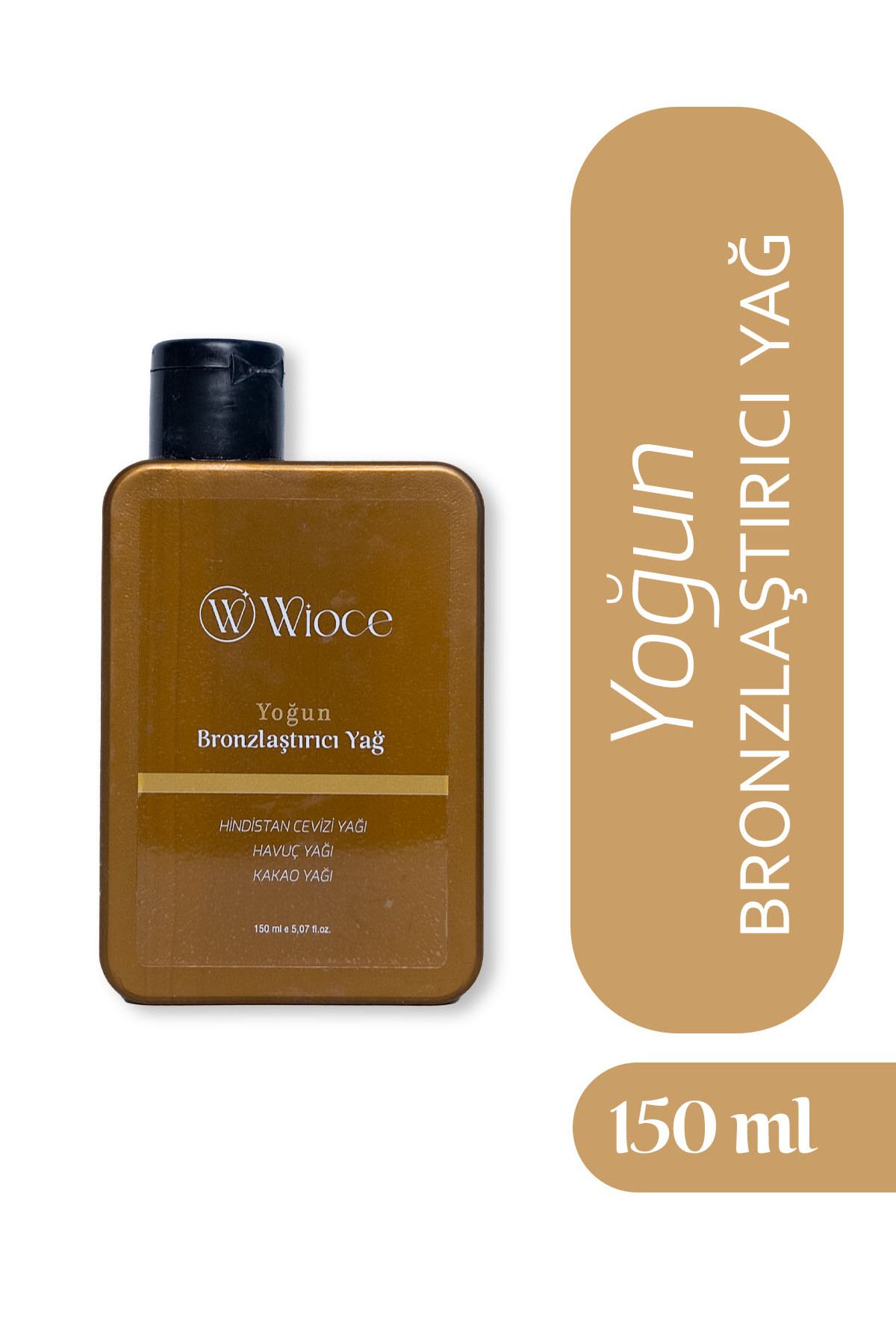 Wioce Yoğun Bronzlaştırıcı Yağ 150 ml ( Hindistan Cevizi, Havuç ve Kakao Yağlı)