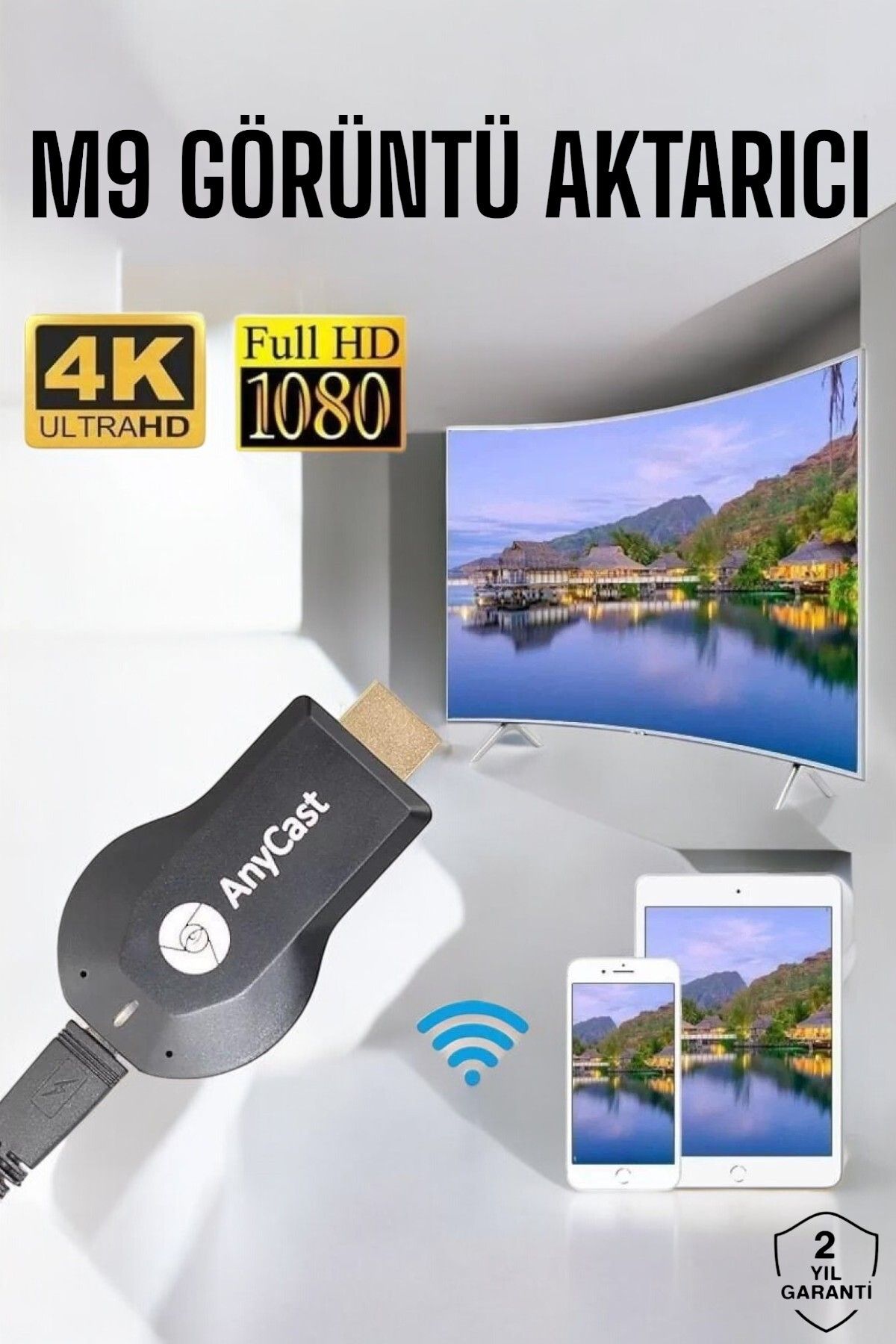 KeşifHOME M9 Plus Görüntü Aktarıcı Wifi Aktarıcı HD Görüntü Kalitesi