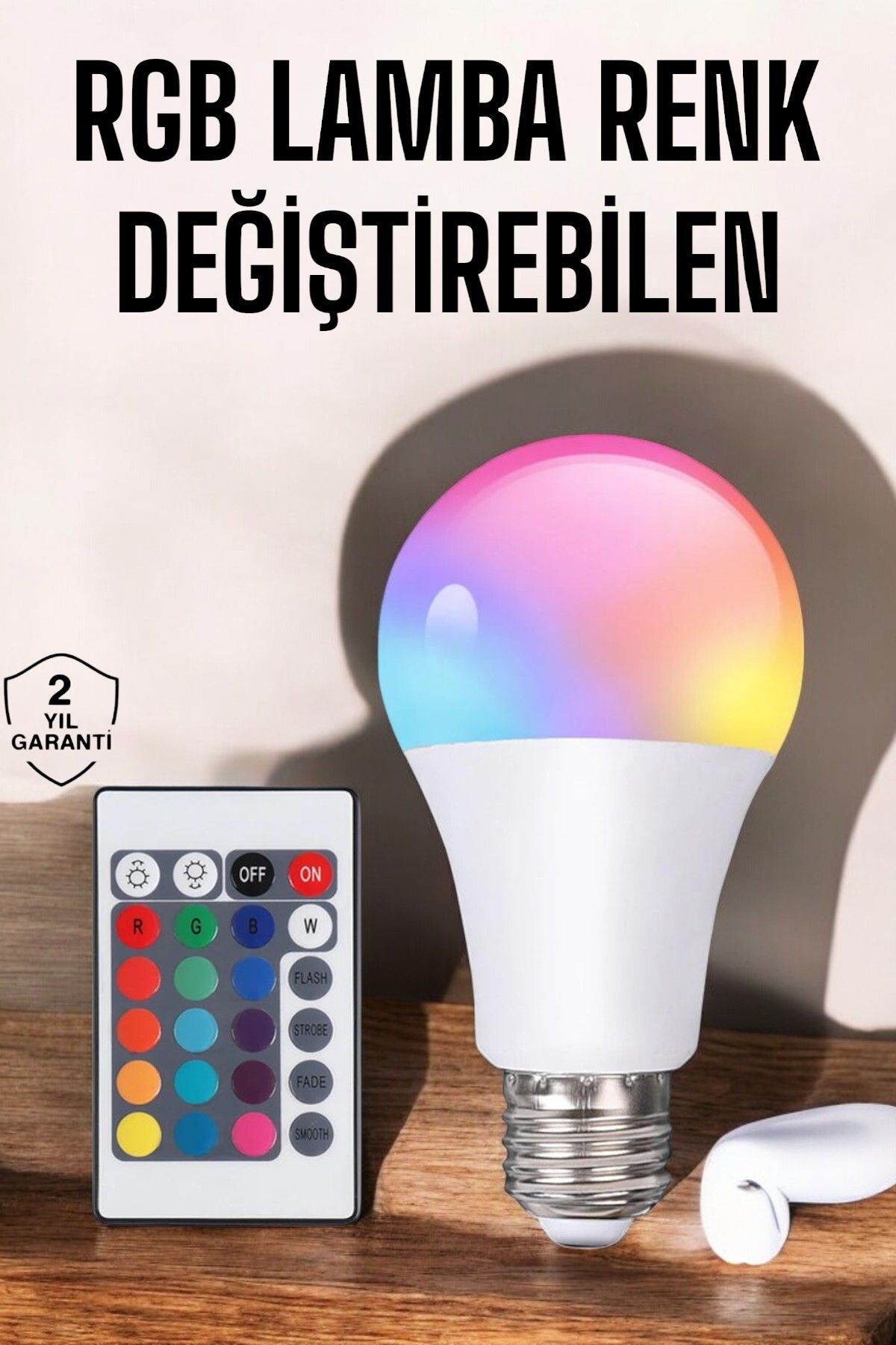 ASTRALTECH Led Ampul Enerji Dostu RGB Işıklı 100W Led Işık