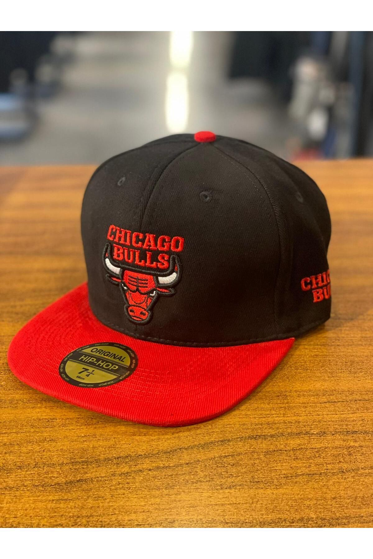 Lost Chicago Bulls Nakışlı Siyah Hiphop Snapback Rapper Basket Cap Şapka