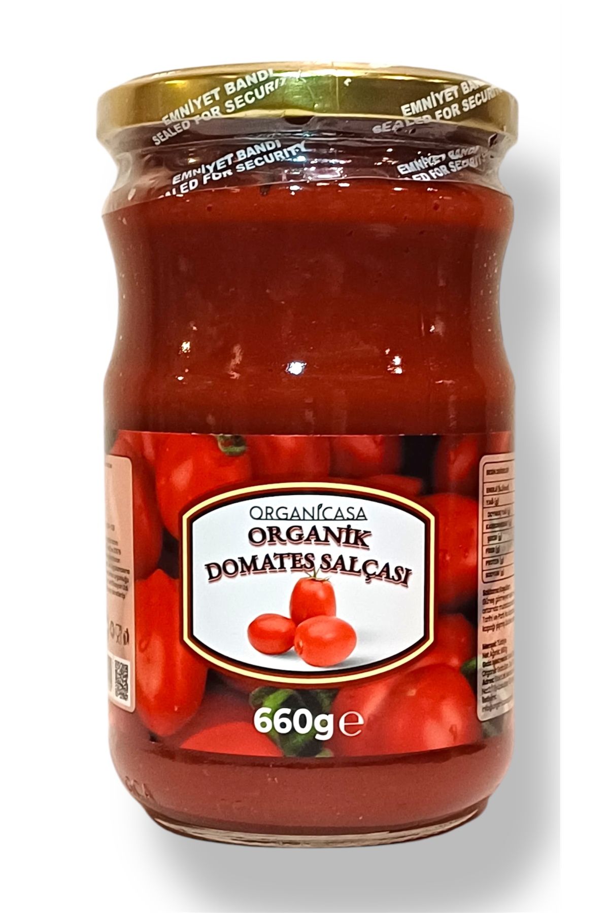 organicasa Organi̇k Domates Salçasi 660 Gr Cam Kavanoz