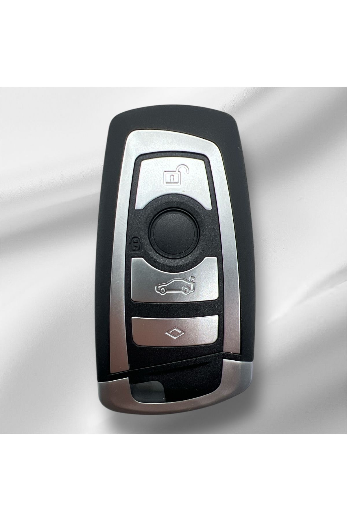 Luxe Aksesuarr BMW Smart F30 F32 F10 F20 Uyumlu 4 Buton Kumanda Kabı Gri