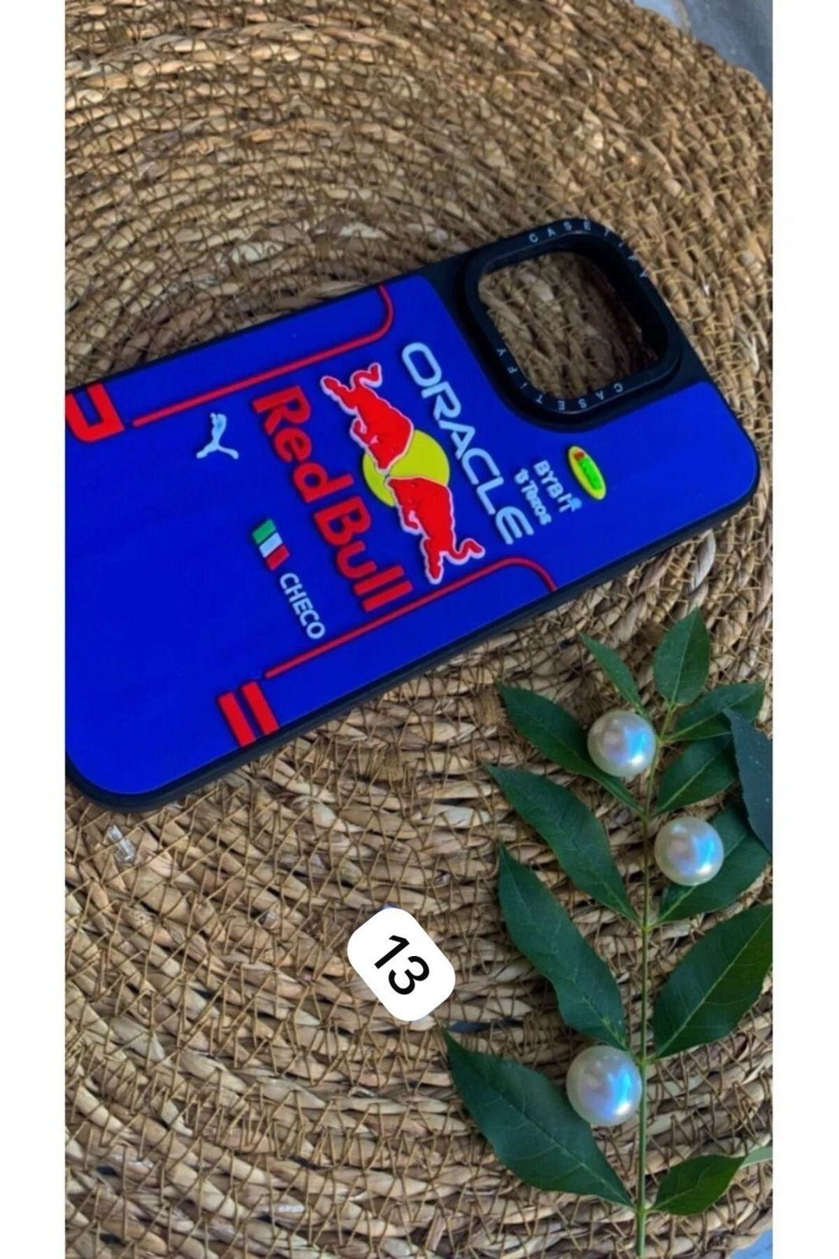 Tasarım İphone 13-14 Uyumlu REDBULL Kabartmalı Kılıf