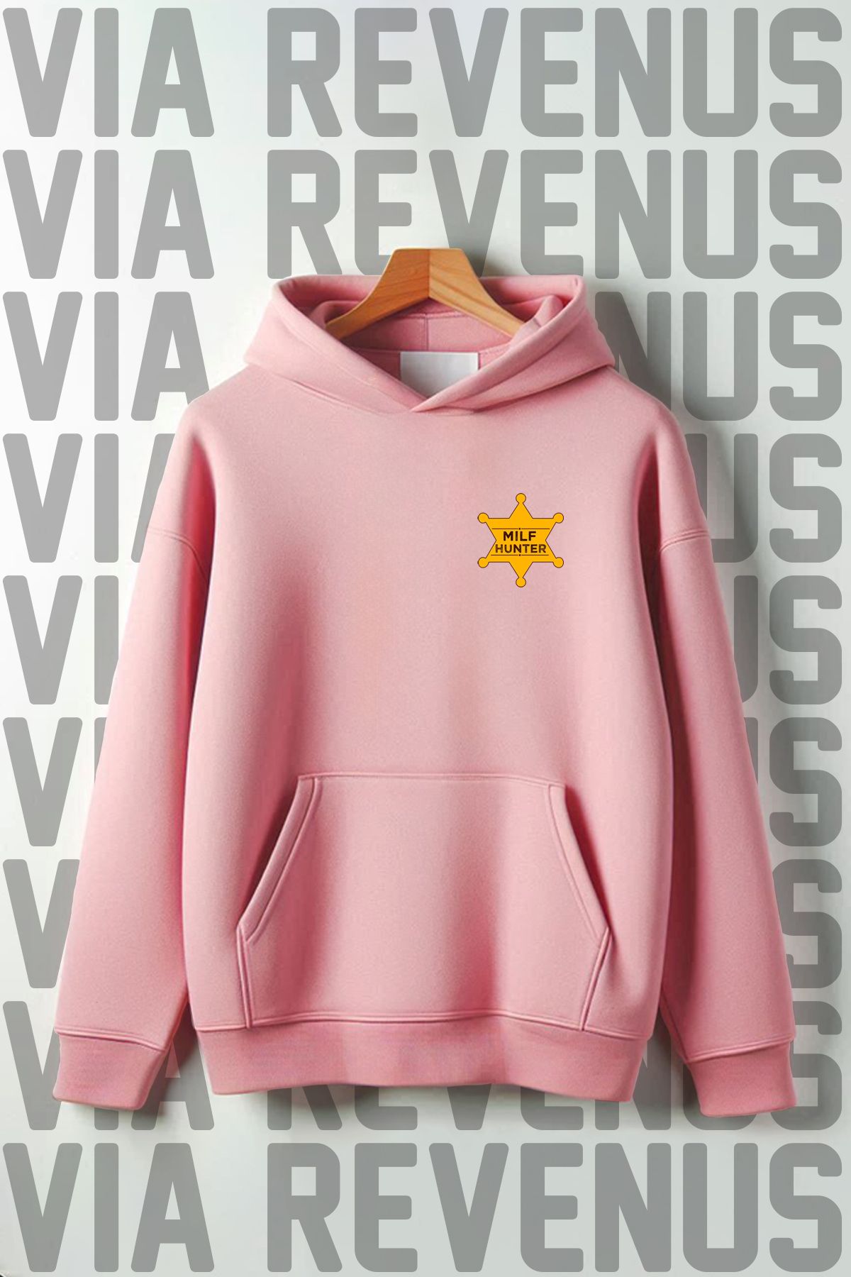 Vordevia Milf Hunter Baskılı Kapüşonlu Sweatshirt