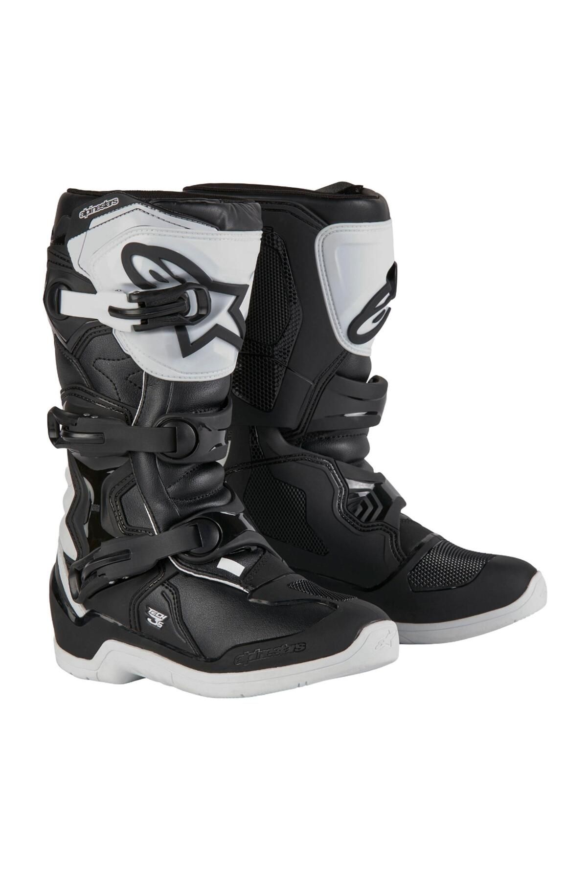 Alpinestars TECH 3S Kros Çocuk Motosiklet Botu Beyaz / Siyah