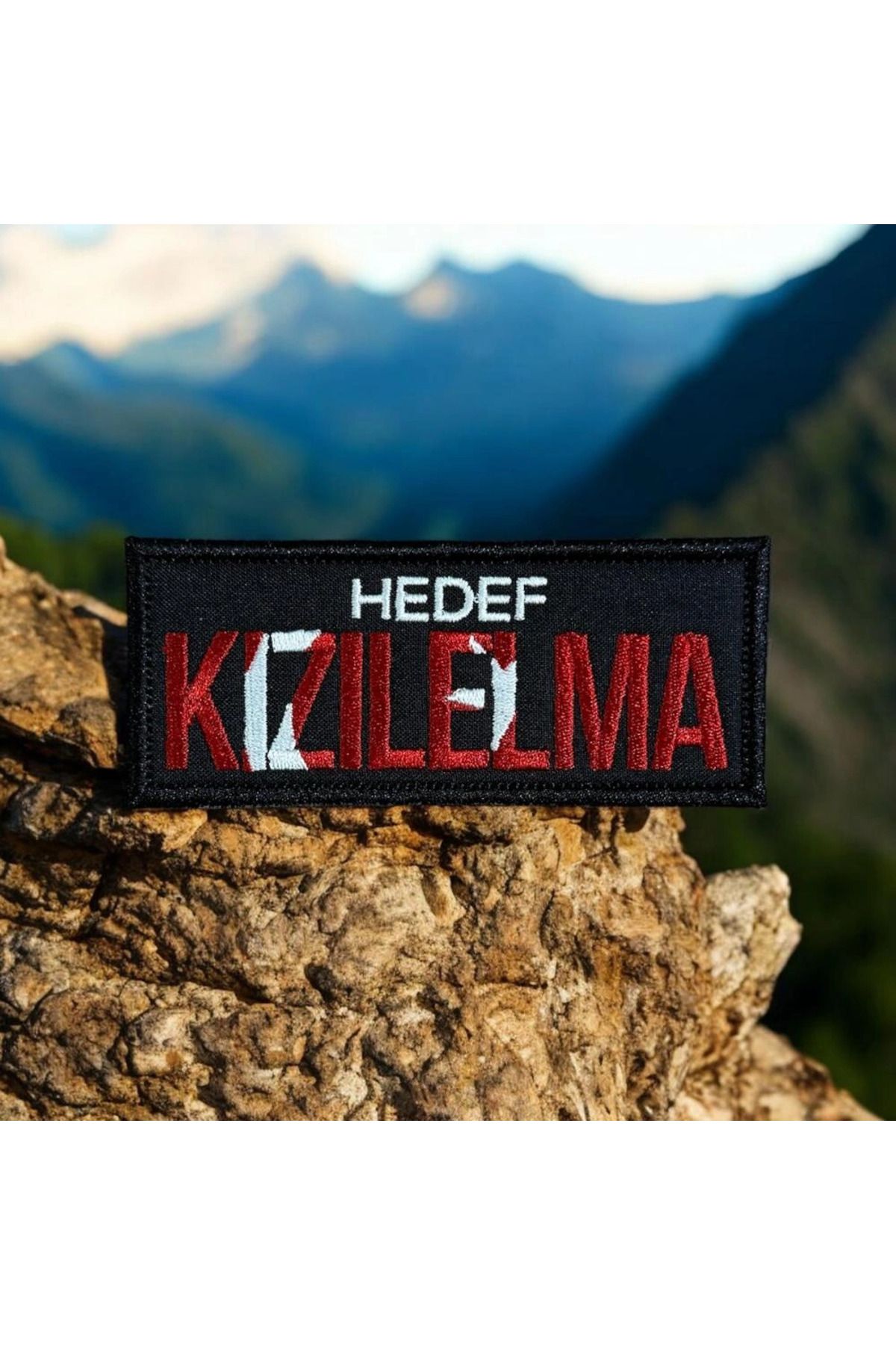 Ex Patch Siyah Zemin Hedef Kızılelma Yazılı Patch Arma