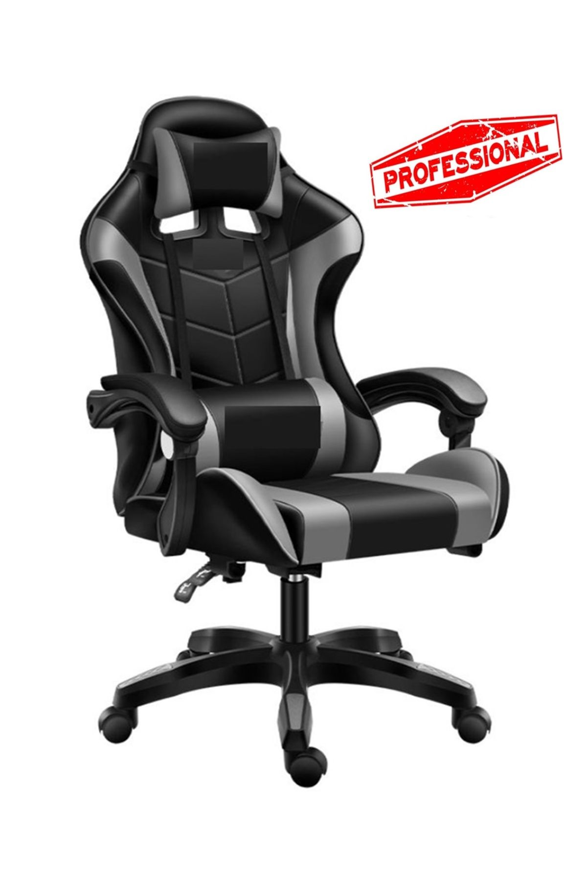 Tisul Gri Oyuncu Koltuğu Gaming Chair Ergonomik Bilgisayar Büro Koltuğu Kol Ayarlı Sandalye