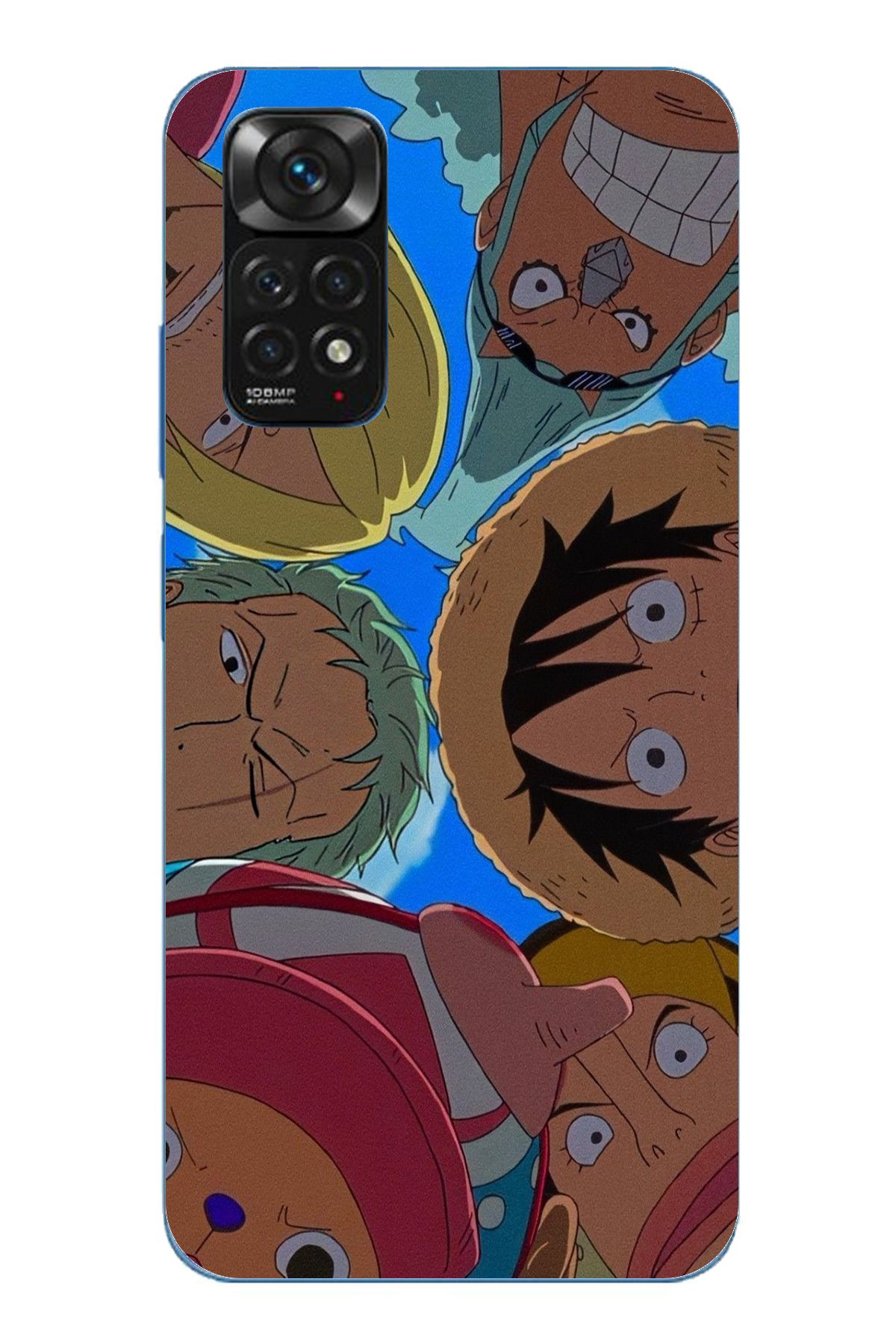 TechTree Redmi Note 11 / 11S Uyumlu One Piece Selfie Tasarımlı Şeffaf Silikon Kılıf