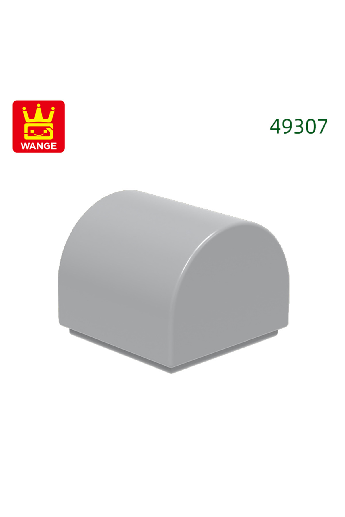 حدود ۴۱۶ عدد، رنگ خاکستری مایل به آبی روشن، ۴۱۶ عدد در هر بسته، ۴۹۳۰۷، بلوک‌های ساختمانی با سقف منحنی دوگانه ۱×۱×۲/۳، MOC Sl