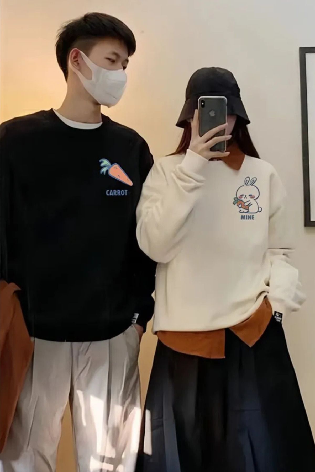 Wish BF 2 Li Harajuku Style Çift Sevgili Kombinleri Couple Clothing Yeni Sezon 2 Adet