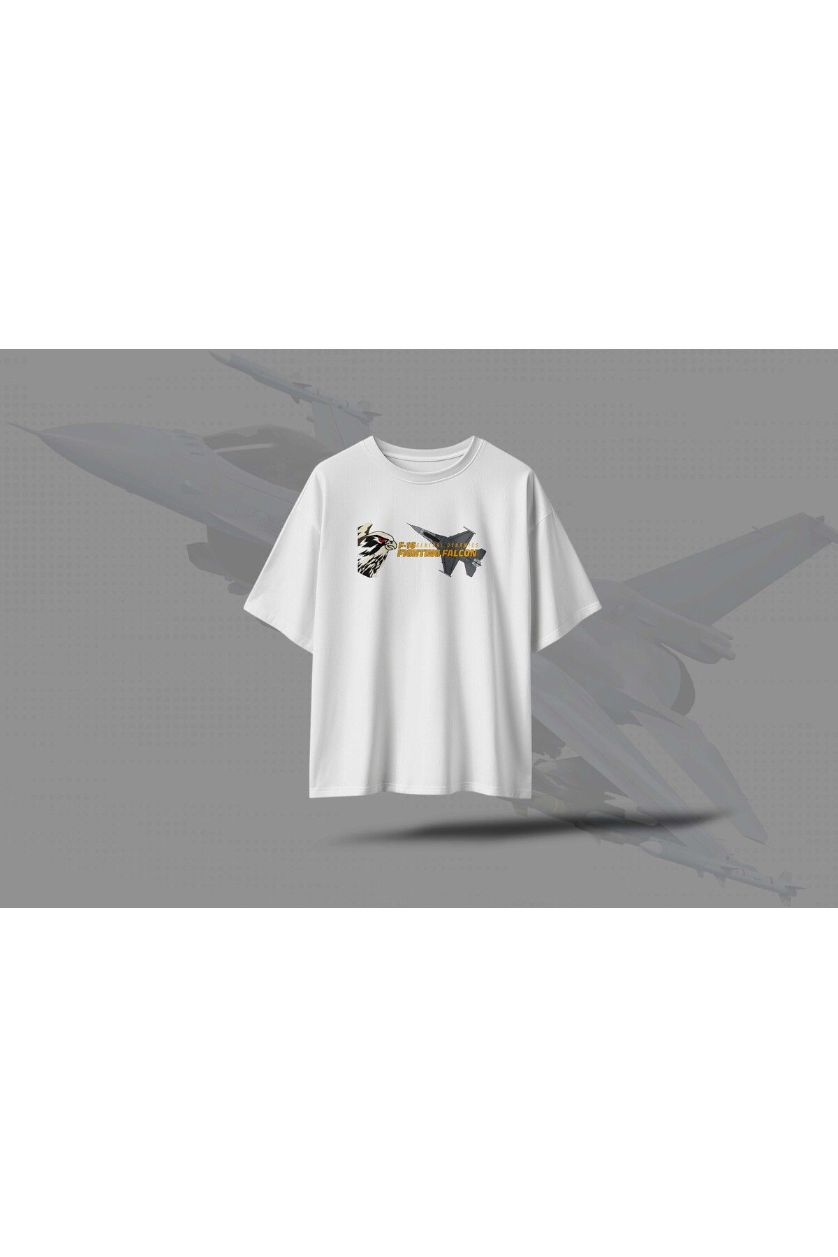 BERİLDEN F-16 Fighting Falcon Renkli Tasarımlı Havacılık Tutkunlarına Özel T-Shirt