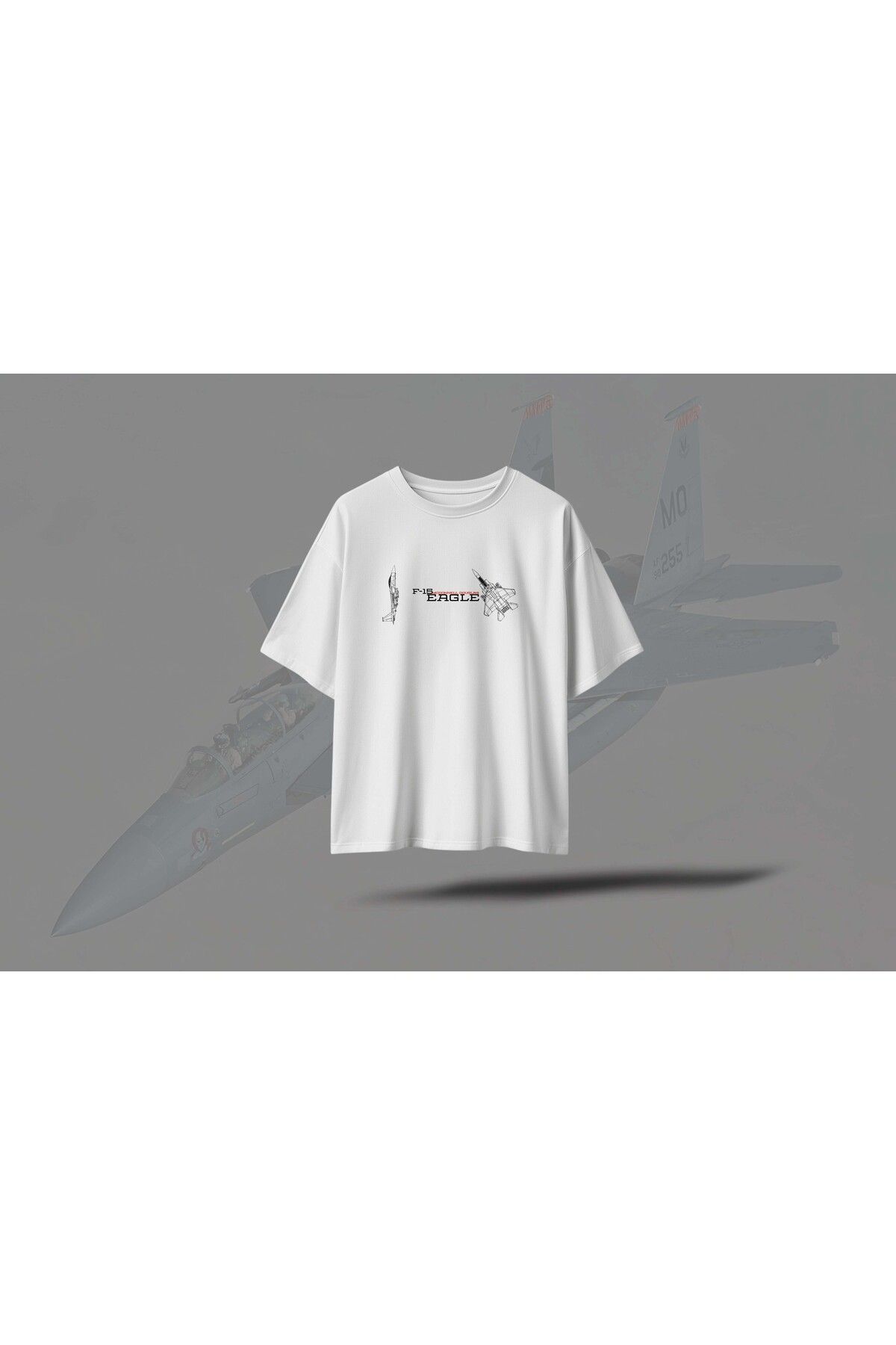 BERİLDEN F-15 Eagle Savaş Uçağı Tasarımlı Havacılık Tutkunlarına Özel T-Shirt