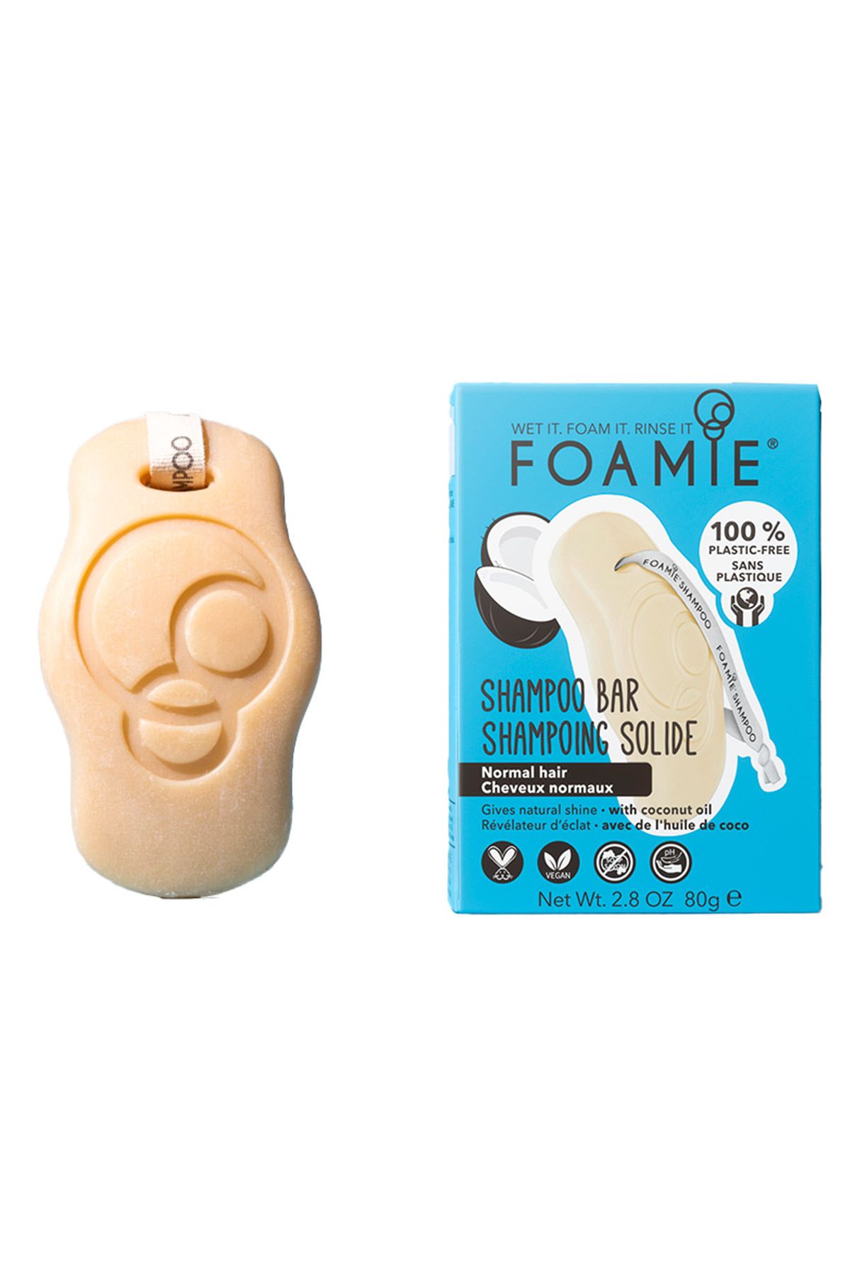 Foamie Shake Your Coconuts Shampoo Bar (Normal Hair - Normal Saçlar)